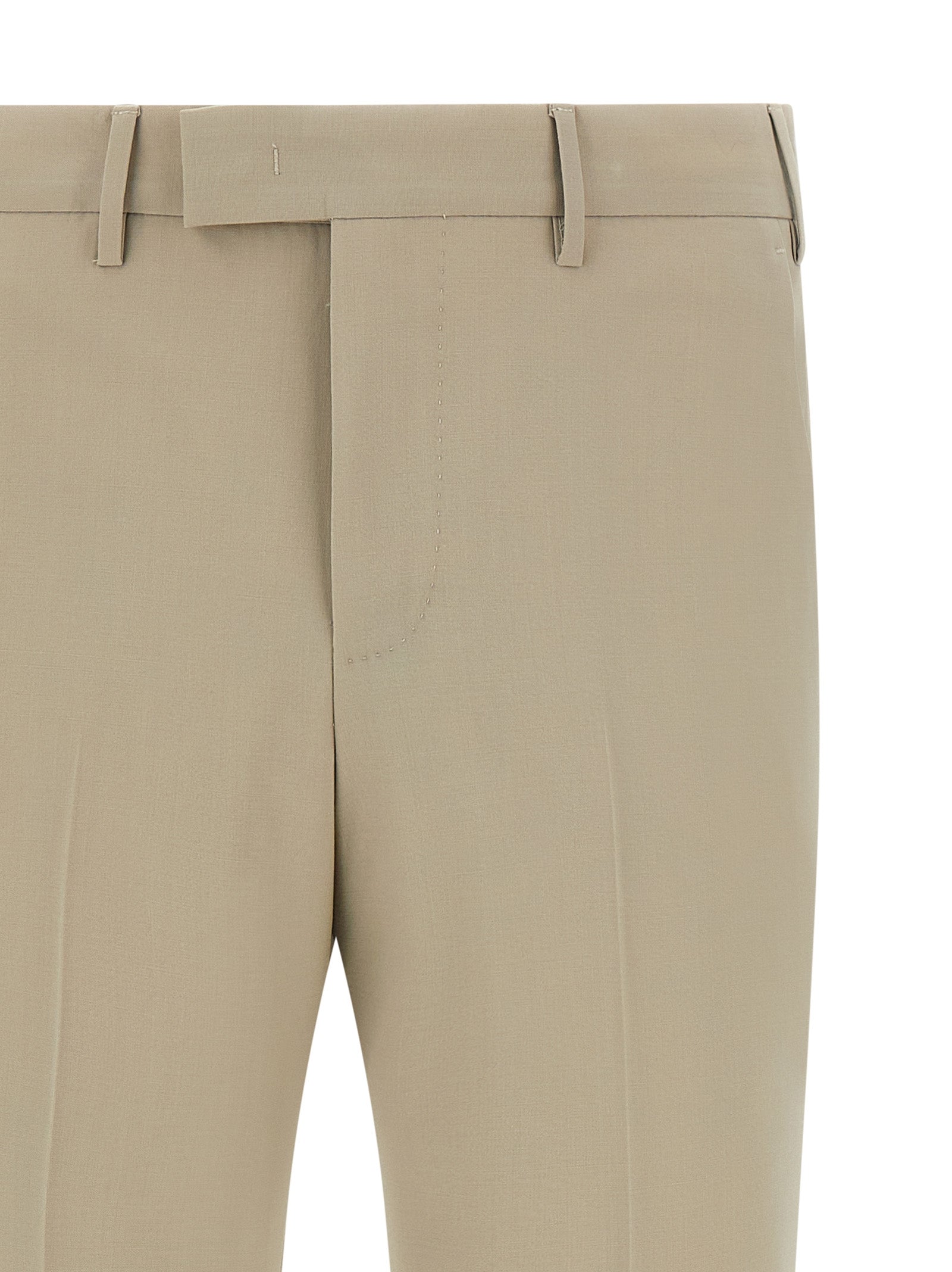 PT Torino Beige Virgin Wool Anzughose