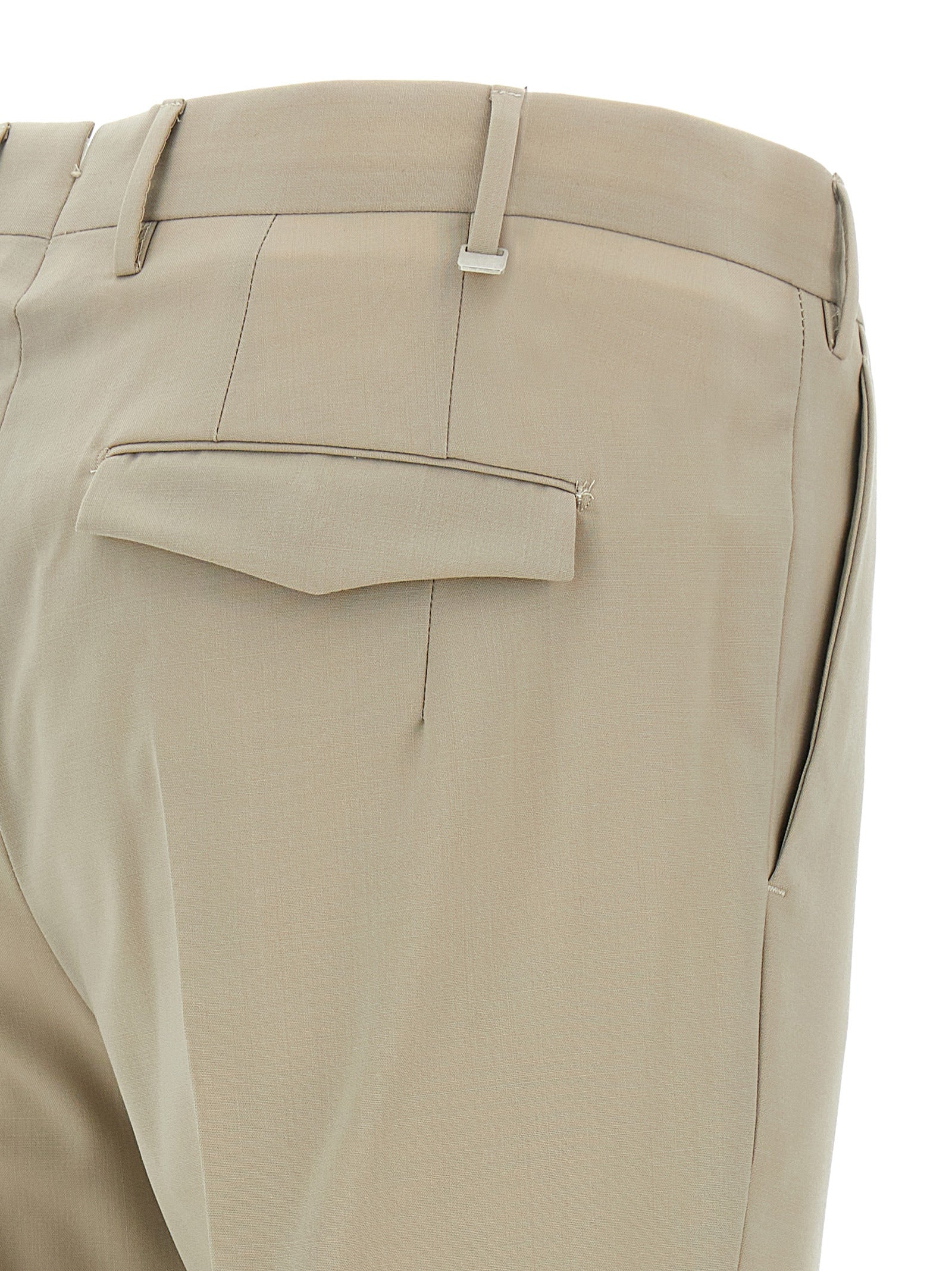 PT Torino Beige Virgin Wool Anzughose