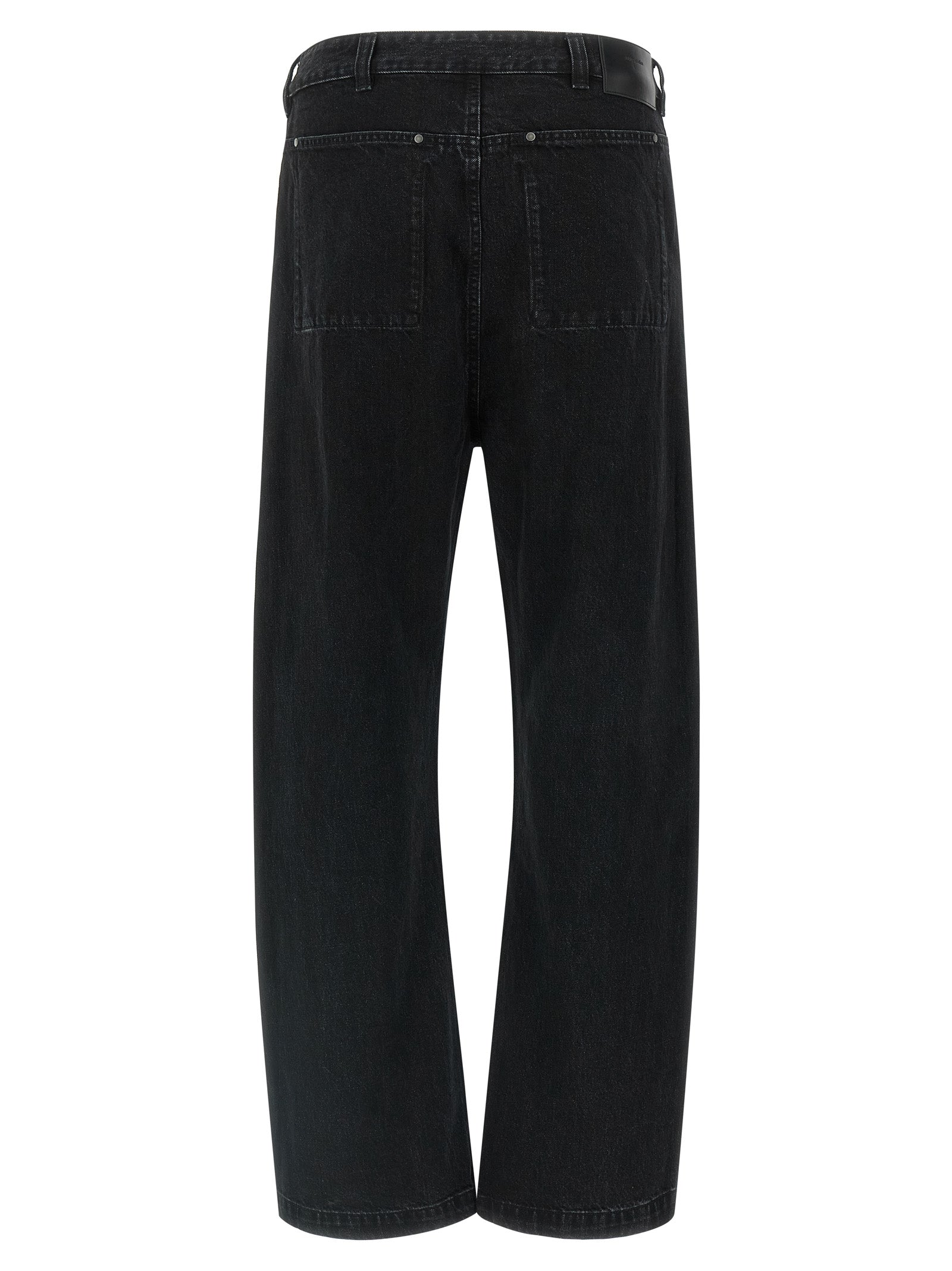 Entire Studios Schwarze Baumwoll-Jeans mit geradem Bein
