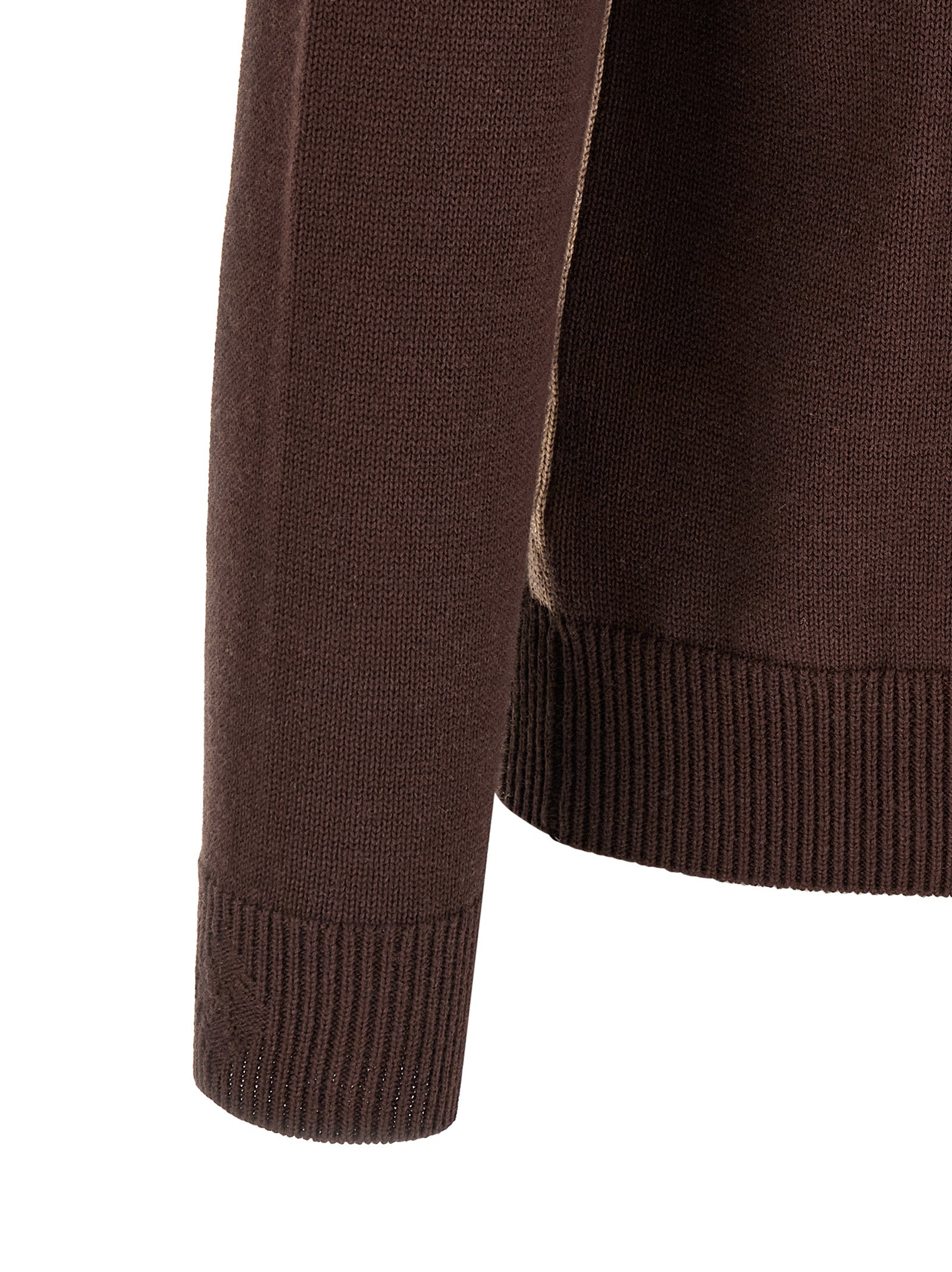 Ballantyne Brauner Baumwollcardigan