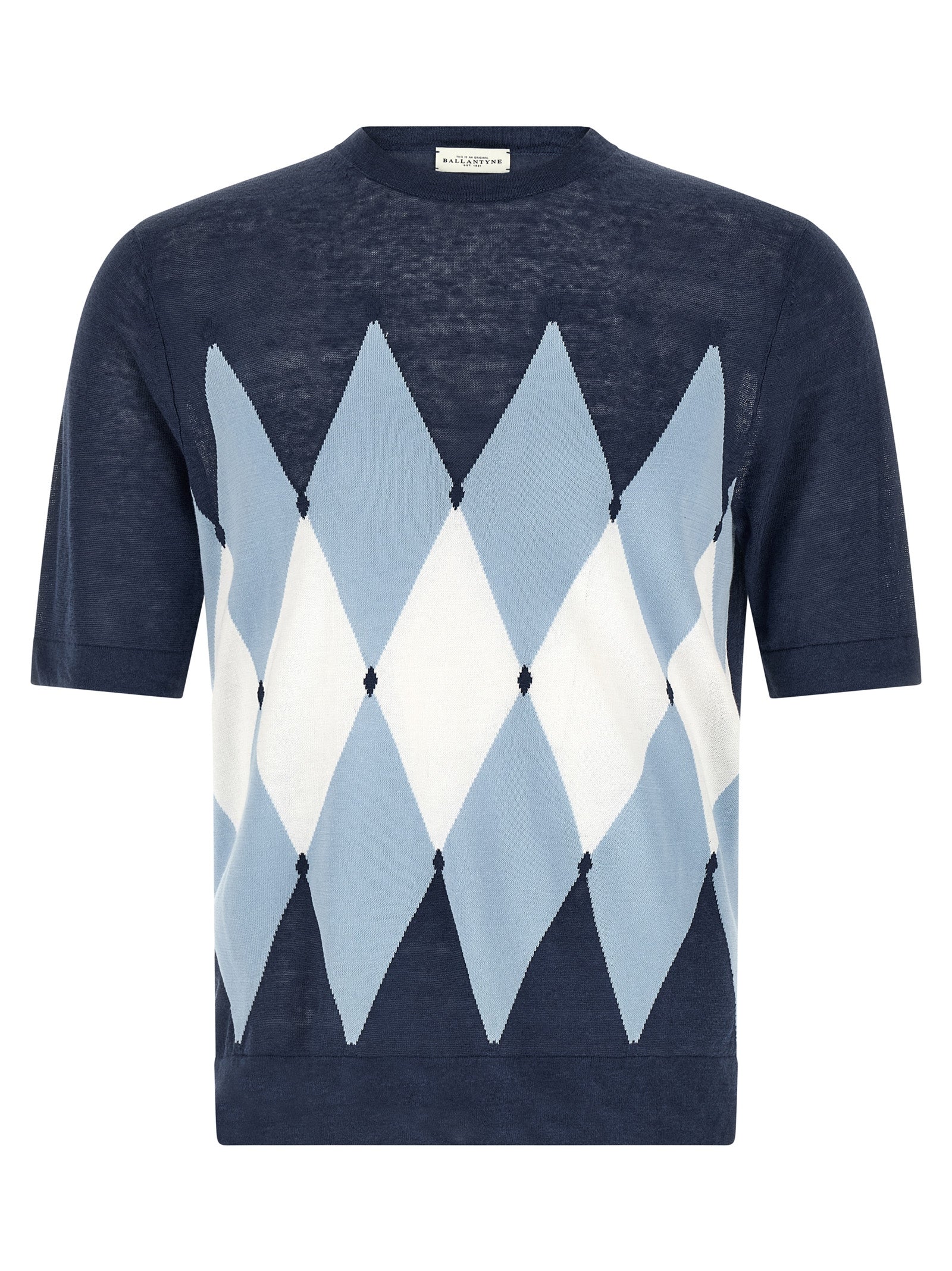 Ballantyne Blaues Leinen-Sweatshirt