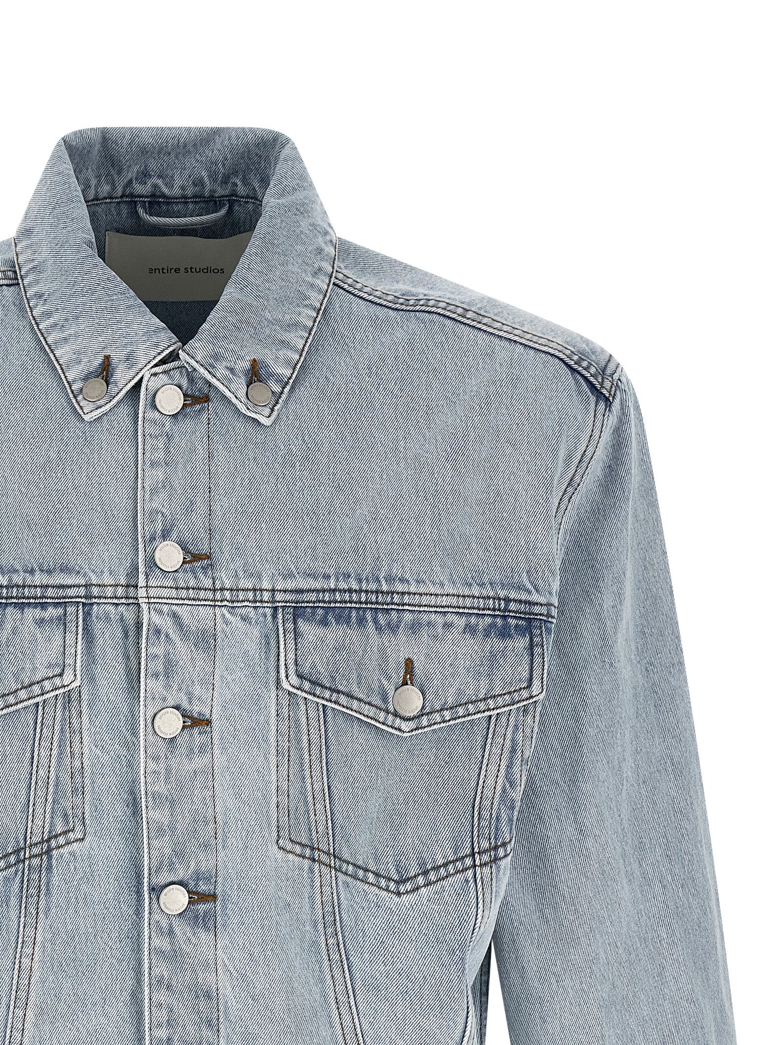 Entire Studios Blaue Jeansjacke aus Baumwolle