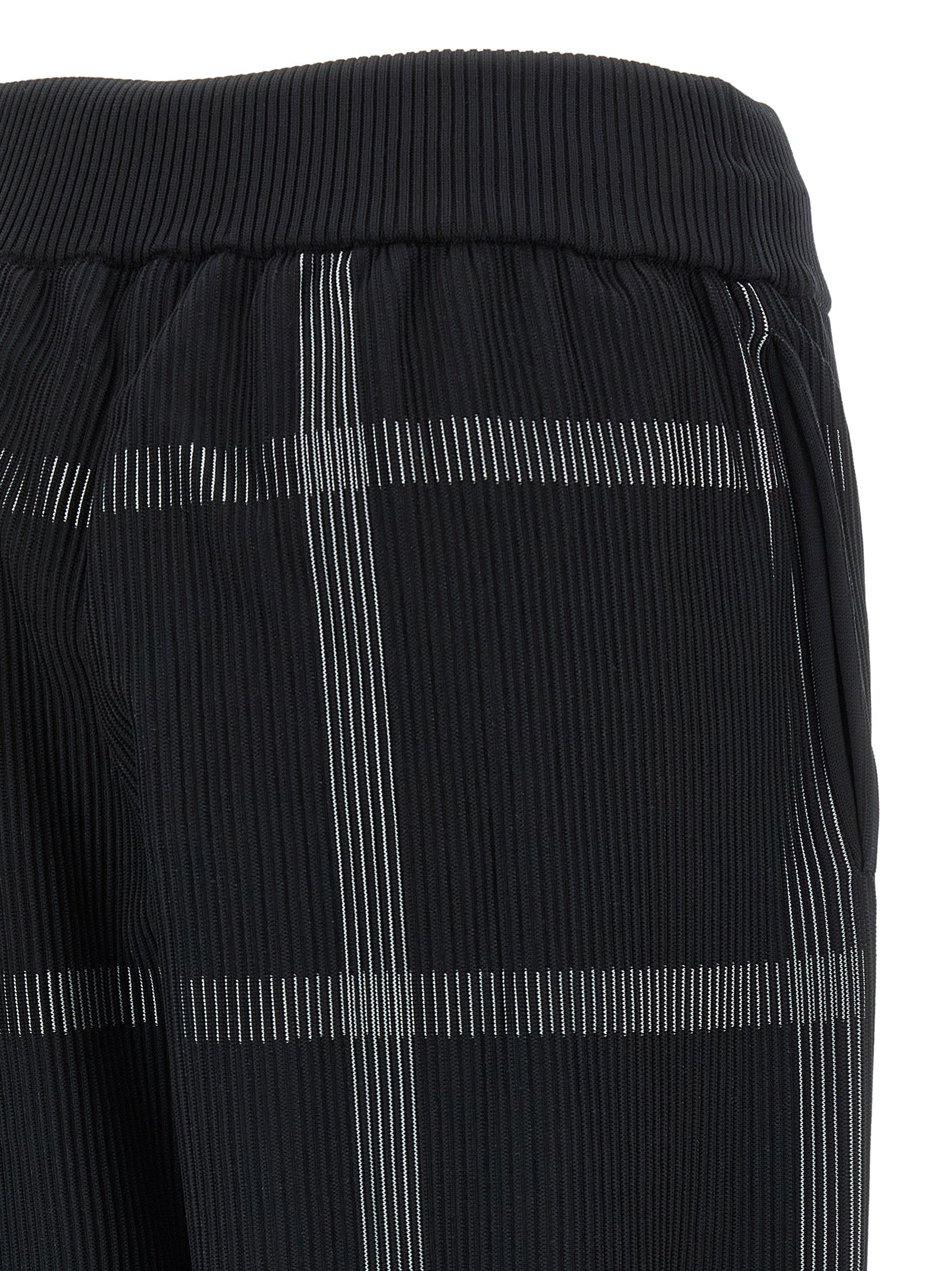 PLEATS PLEASE ISSEY MIYAKE Schwarze Freizeithose aus Polyester