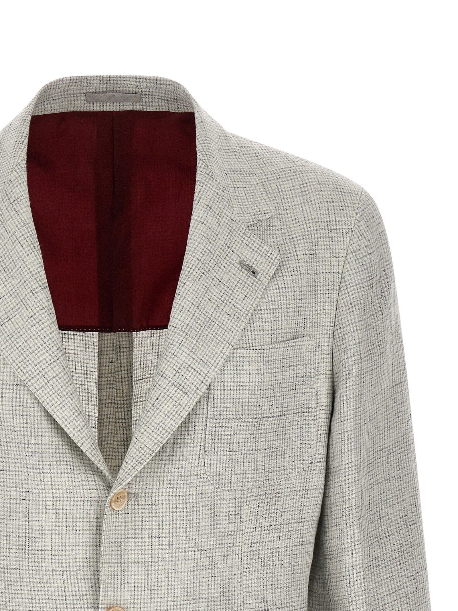 Brunello Cucinelli Weißer Leinenblazer