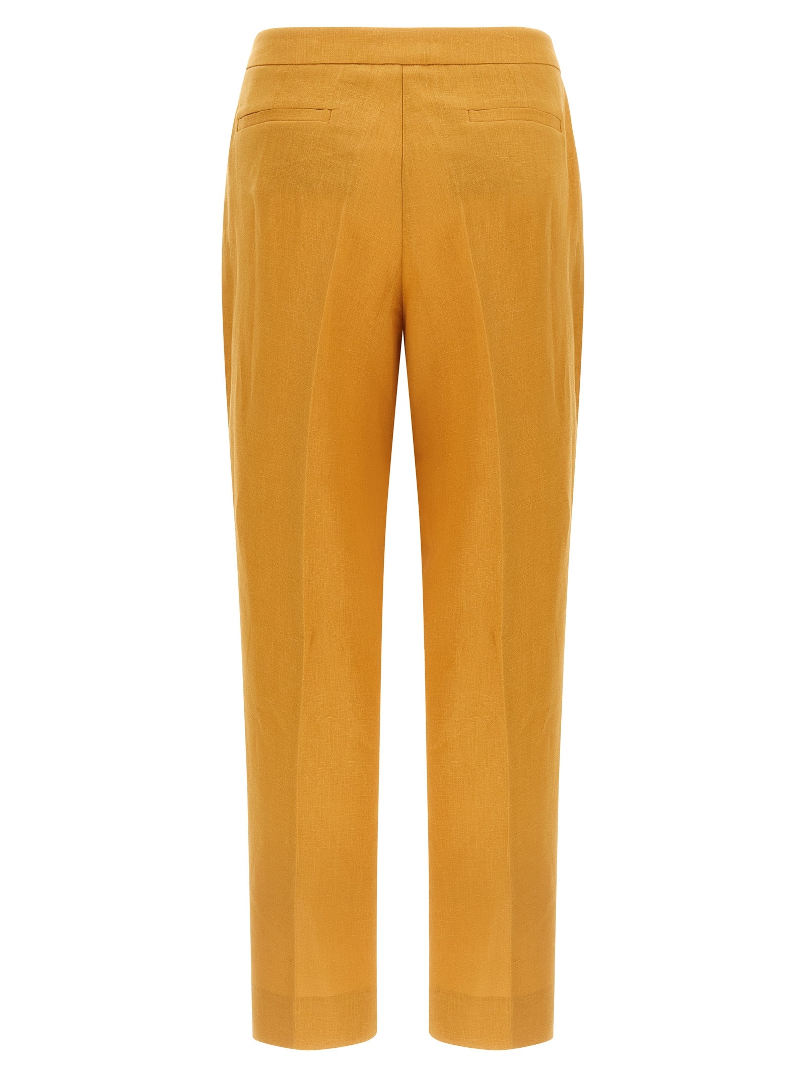 Herno Orange Leinen Casual Hose