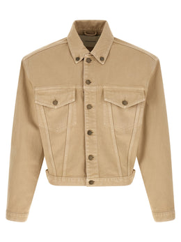 Entire Studios Beige Cotton Denim Jacket