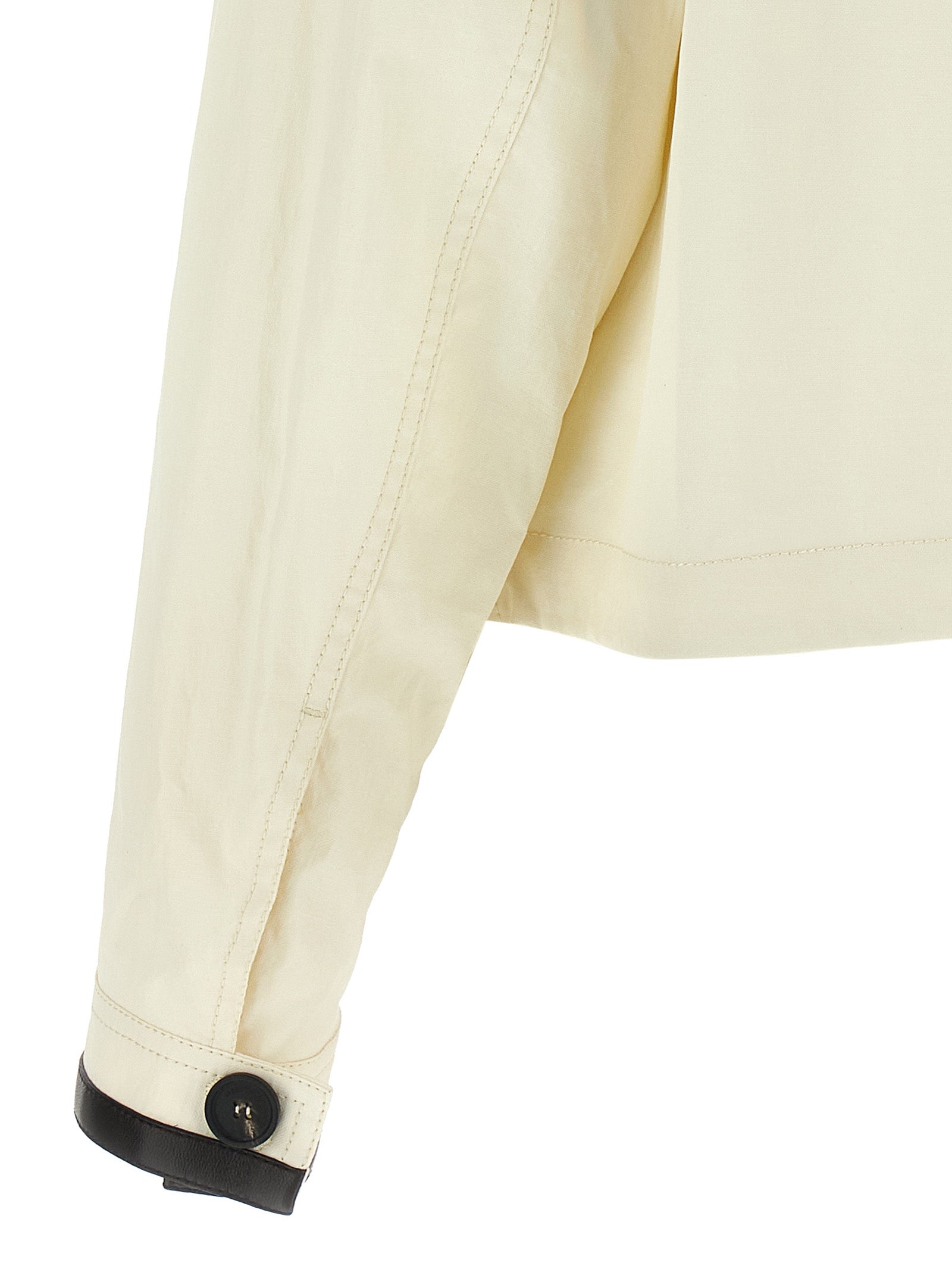 Ferragamo Weiße Leinen-Maxijacke