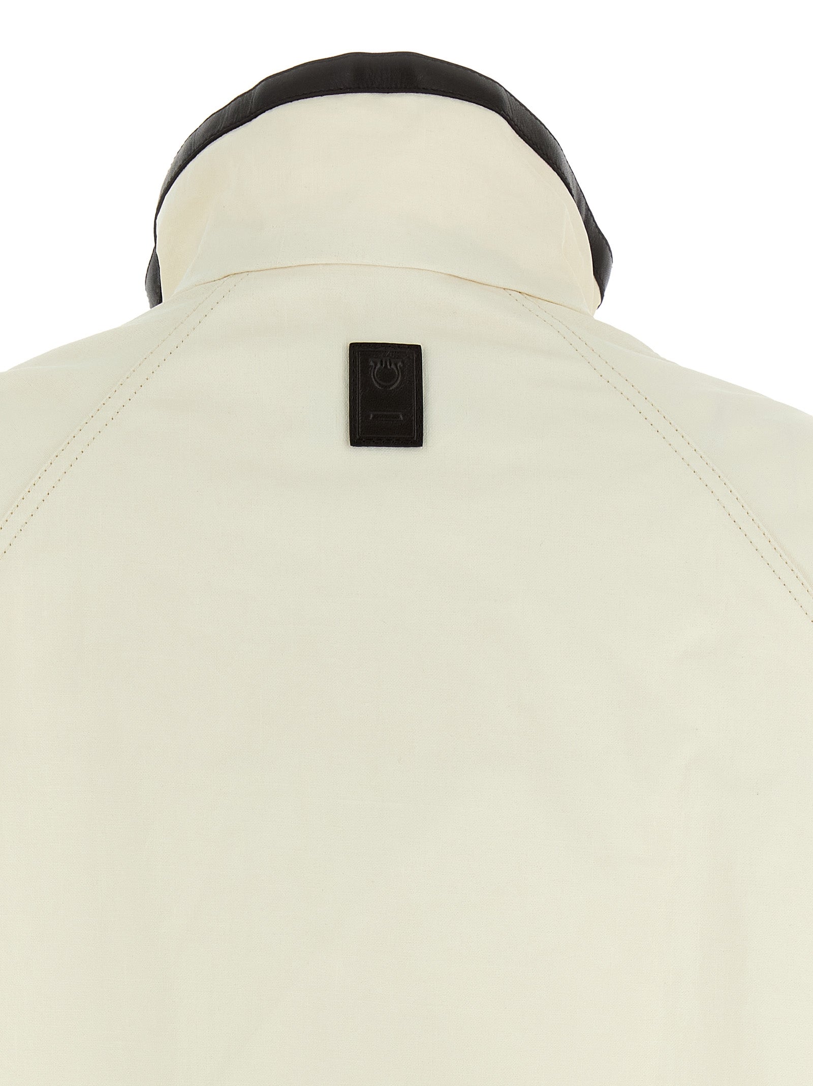 Ferragamo Weiße Leinen-Maxijacke