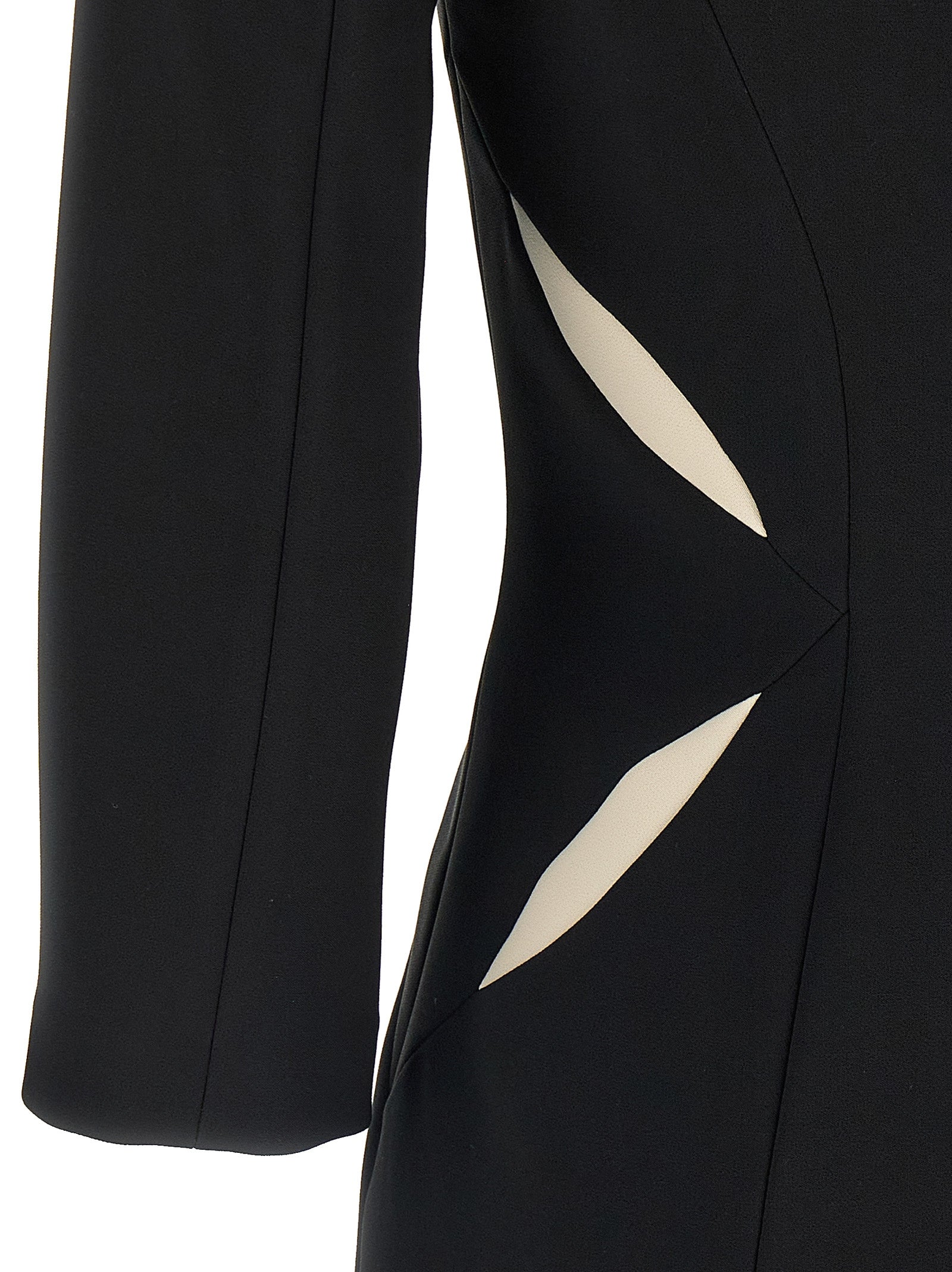 Elisabetta Franchi Kurzes Zweifarben-Polyesterkleid