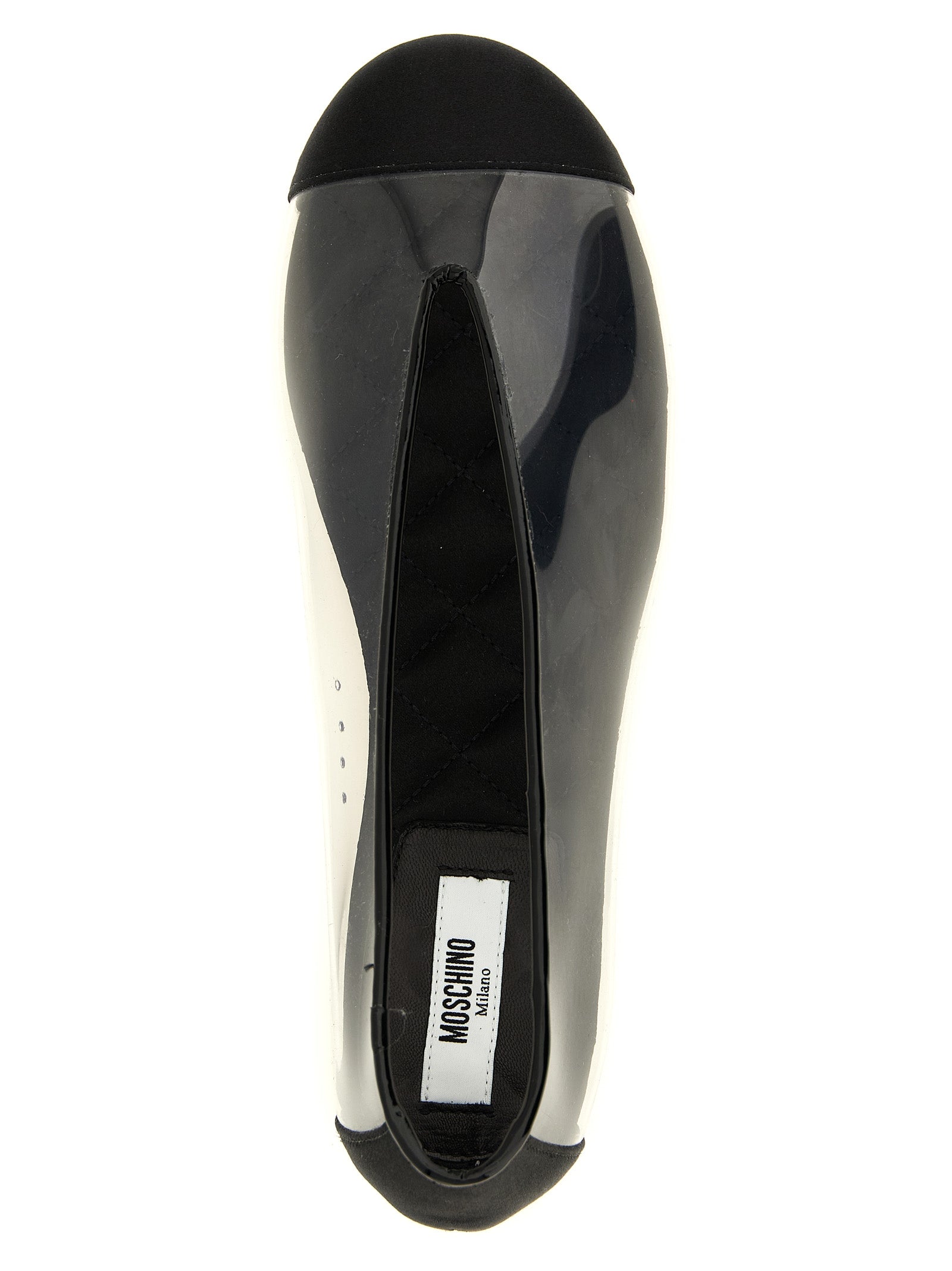 Moschino Elegante schwarze Ballett-Ballerinas aus Gummi