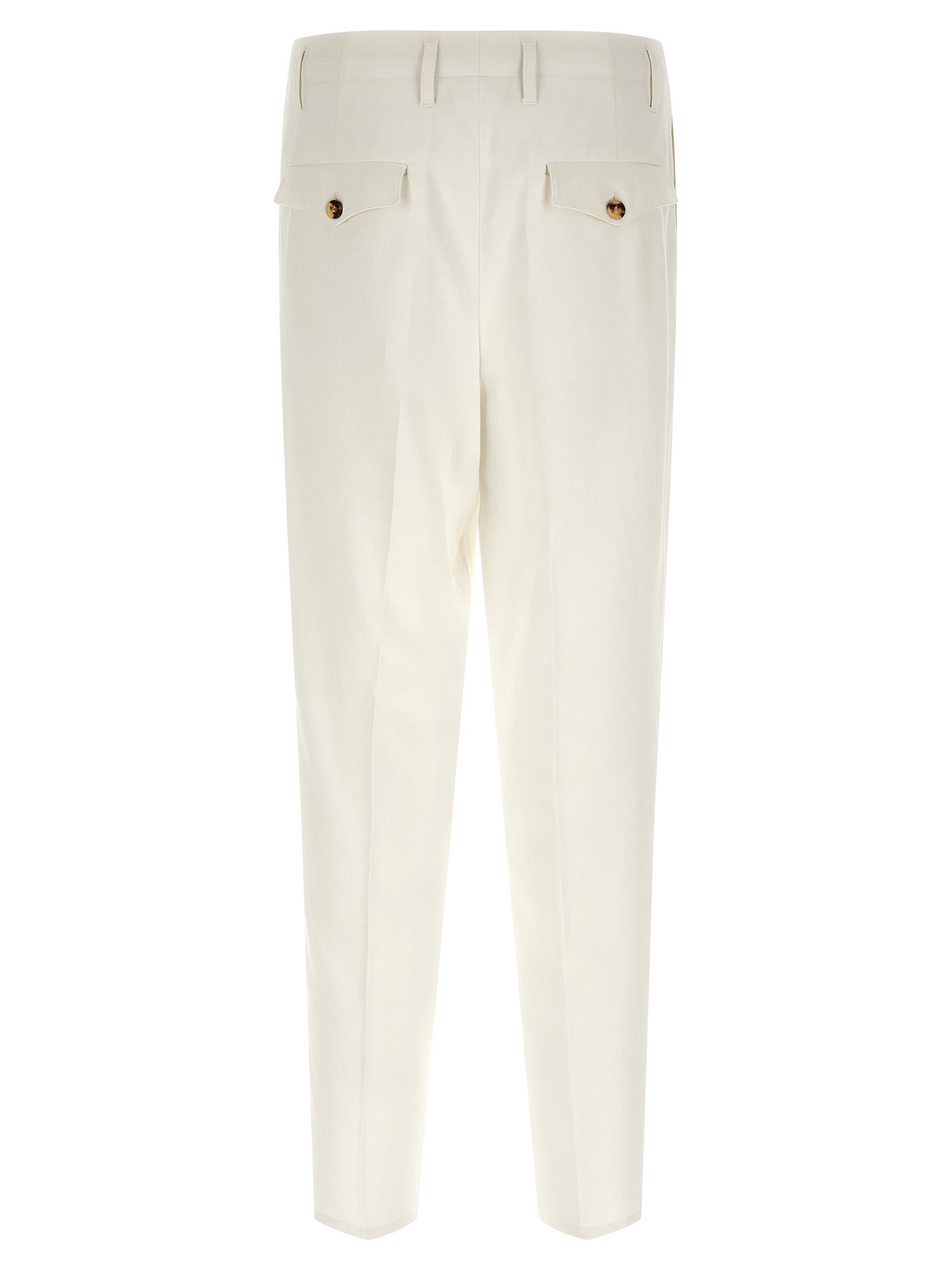 Brunello Cucinelli Weiße Baumwollhose im Casual-Look