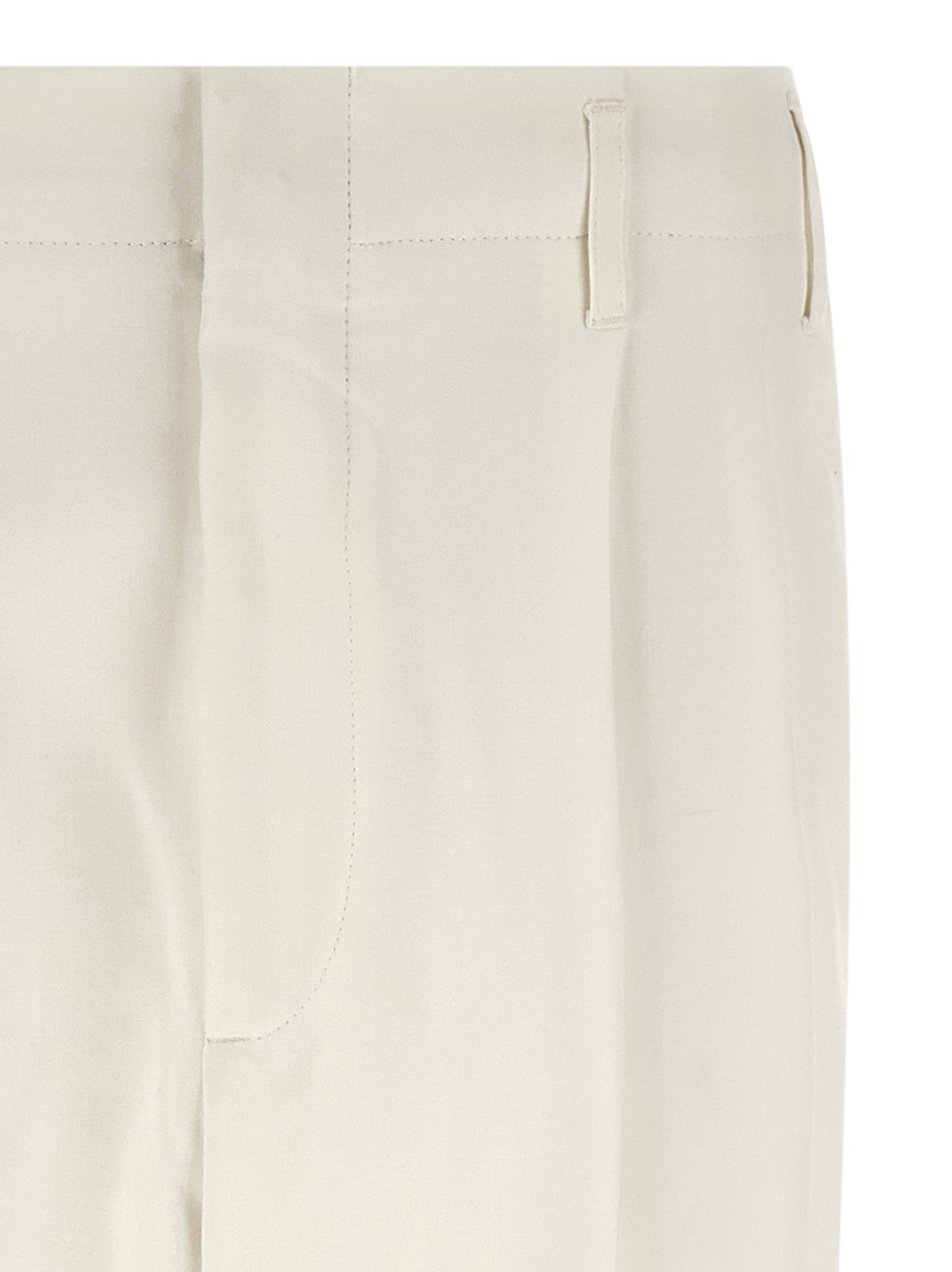 Brunello Cucinelli Weiße Baumwollhose im Casual-Look