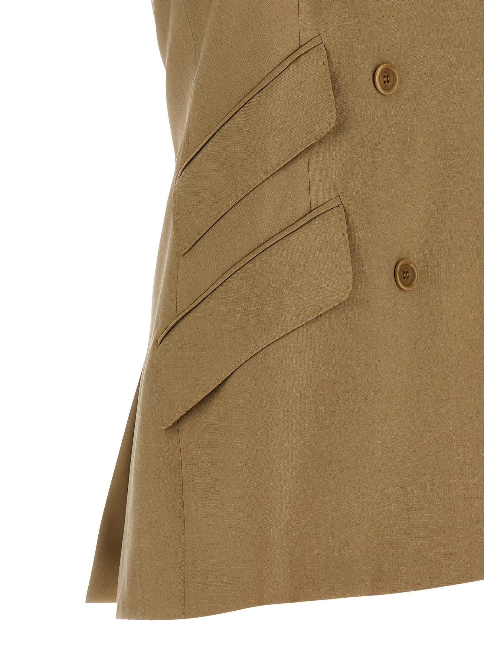 Max Mara Mantel aus reiner Schurwolle in Beige