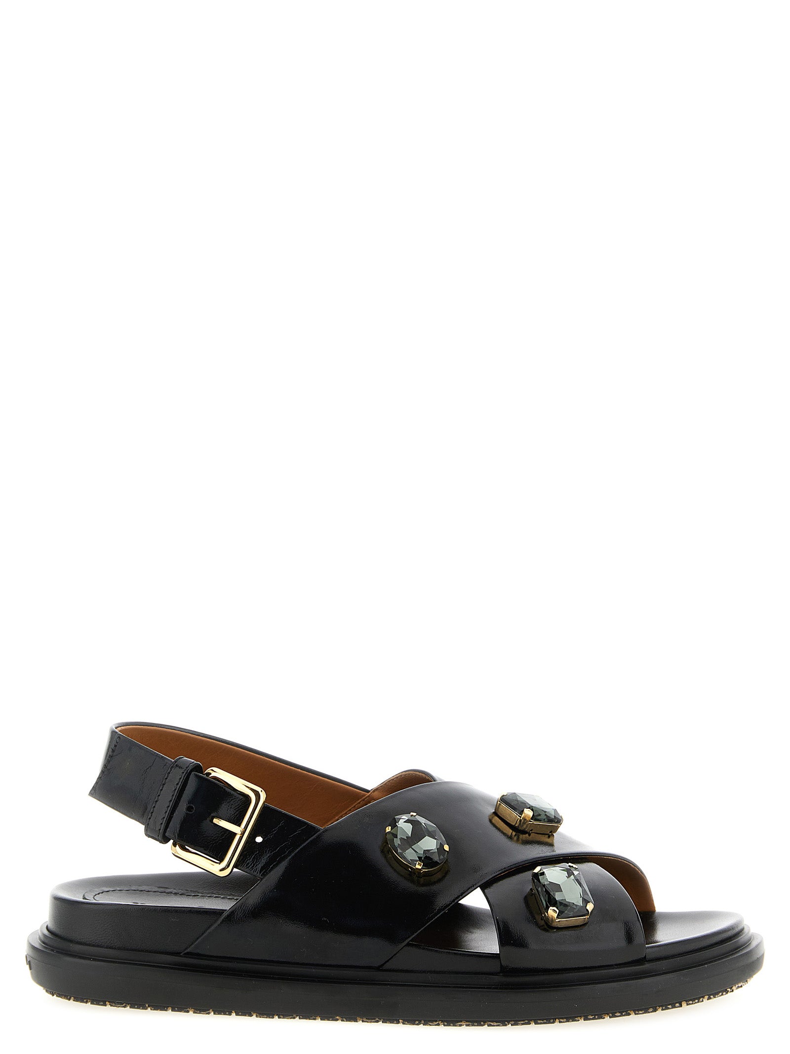 Marni Schwarze Lammleder-Sandalen