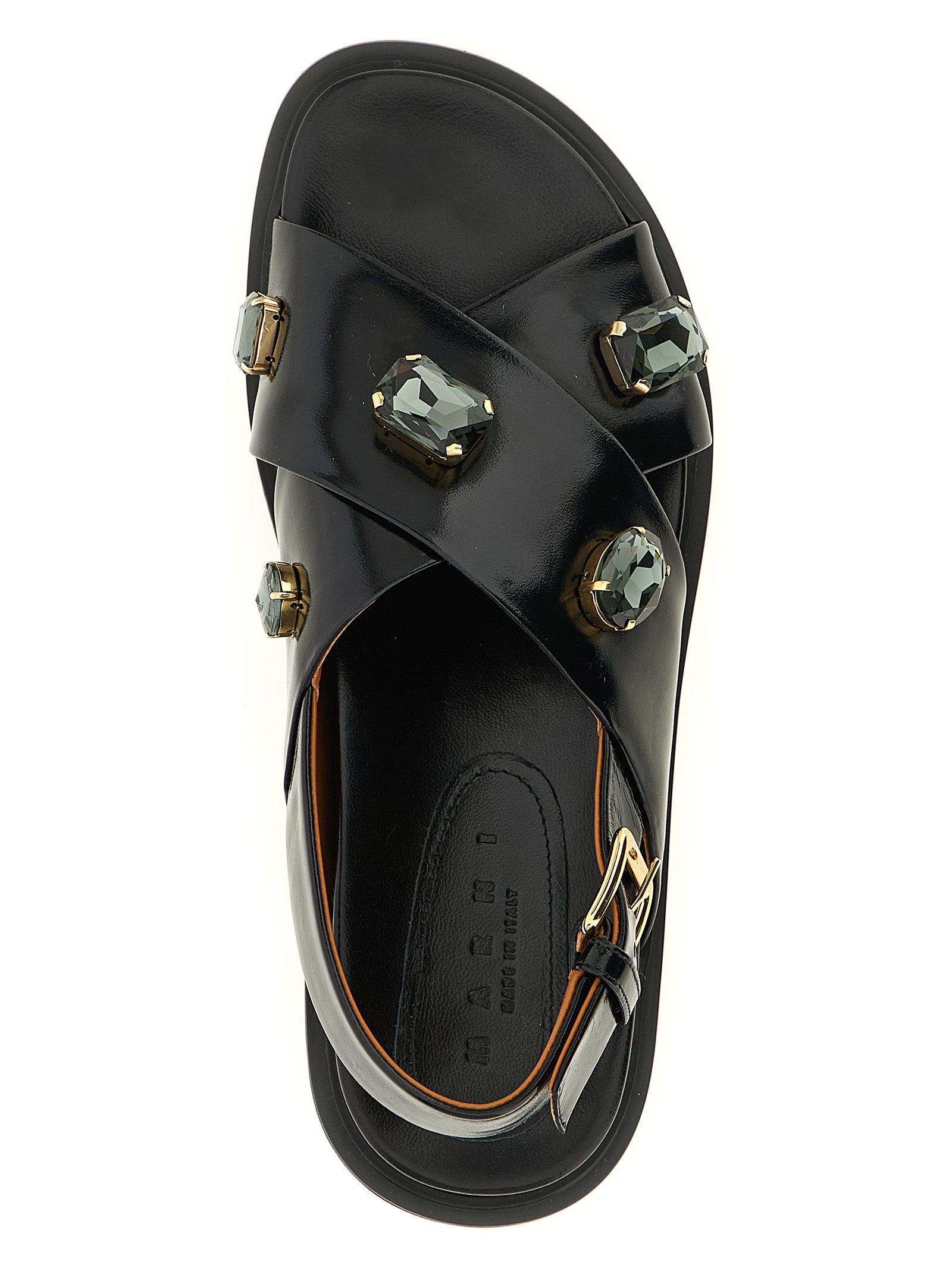 Marni Schwarze Lammleder-Sandalen
