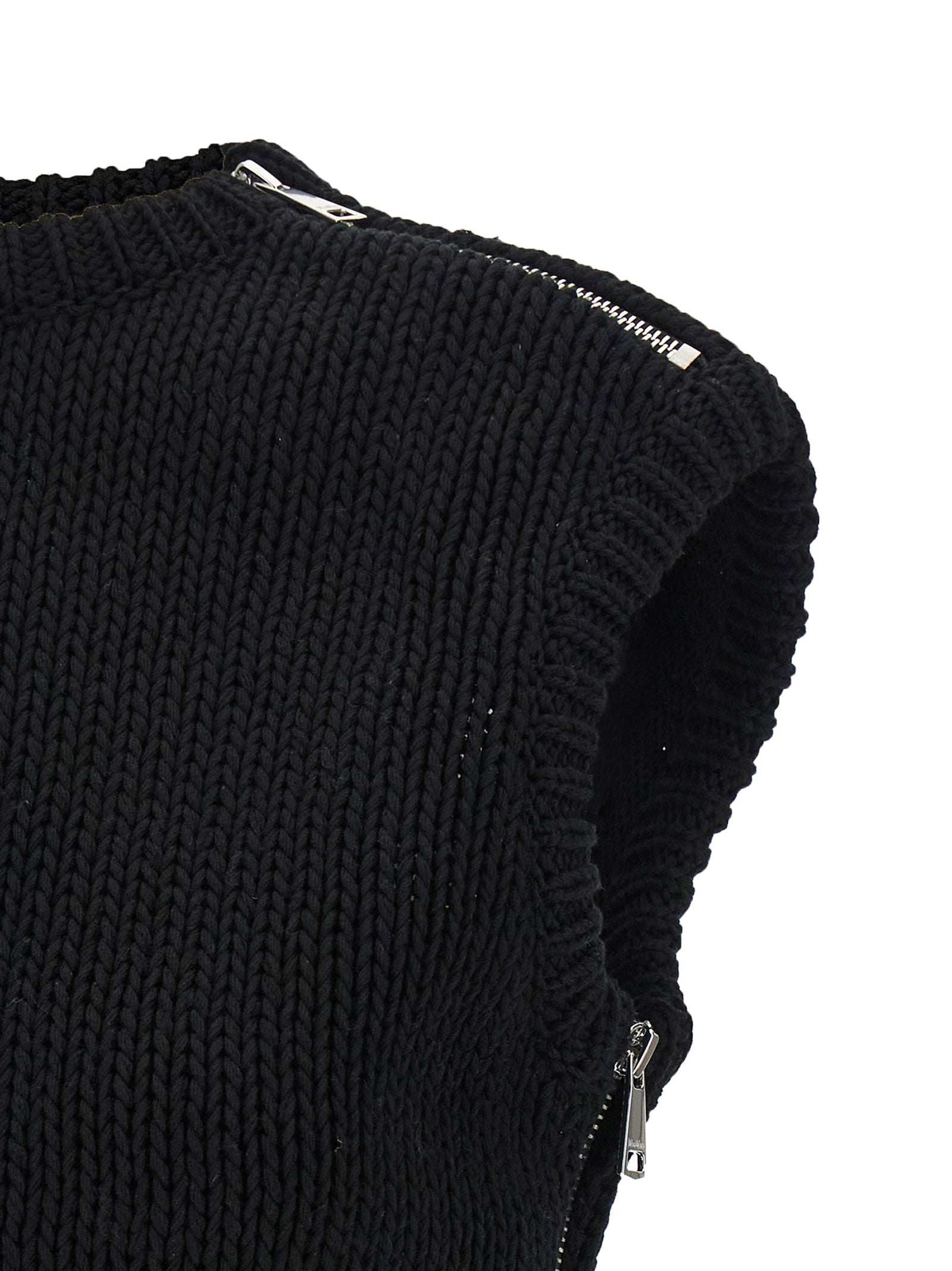 Max Mara Schwarzer Baumwollcardigan