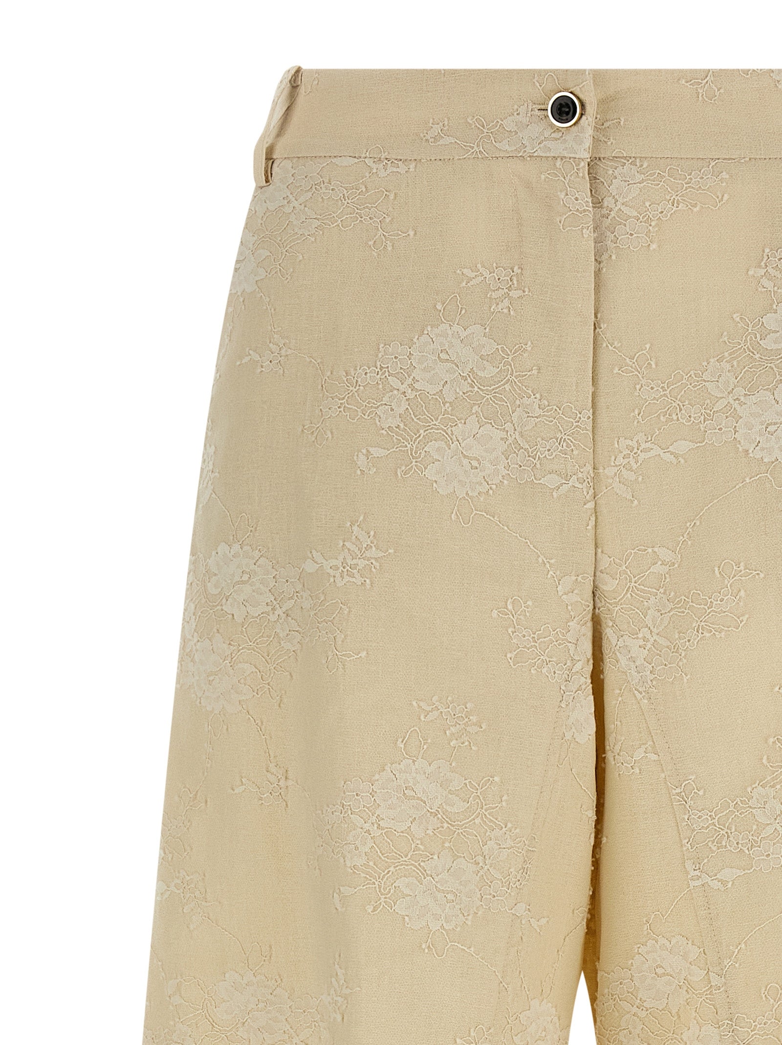 PINKO Beige Leinenhose