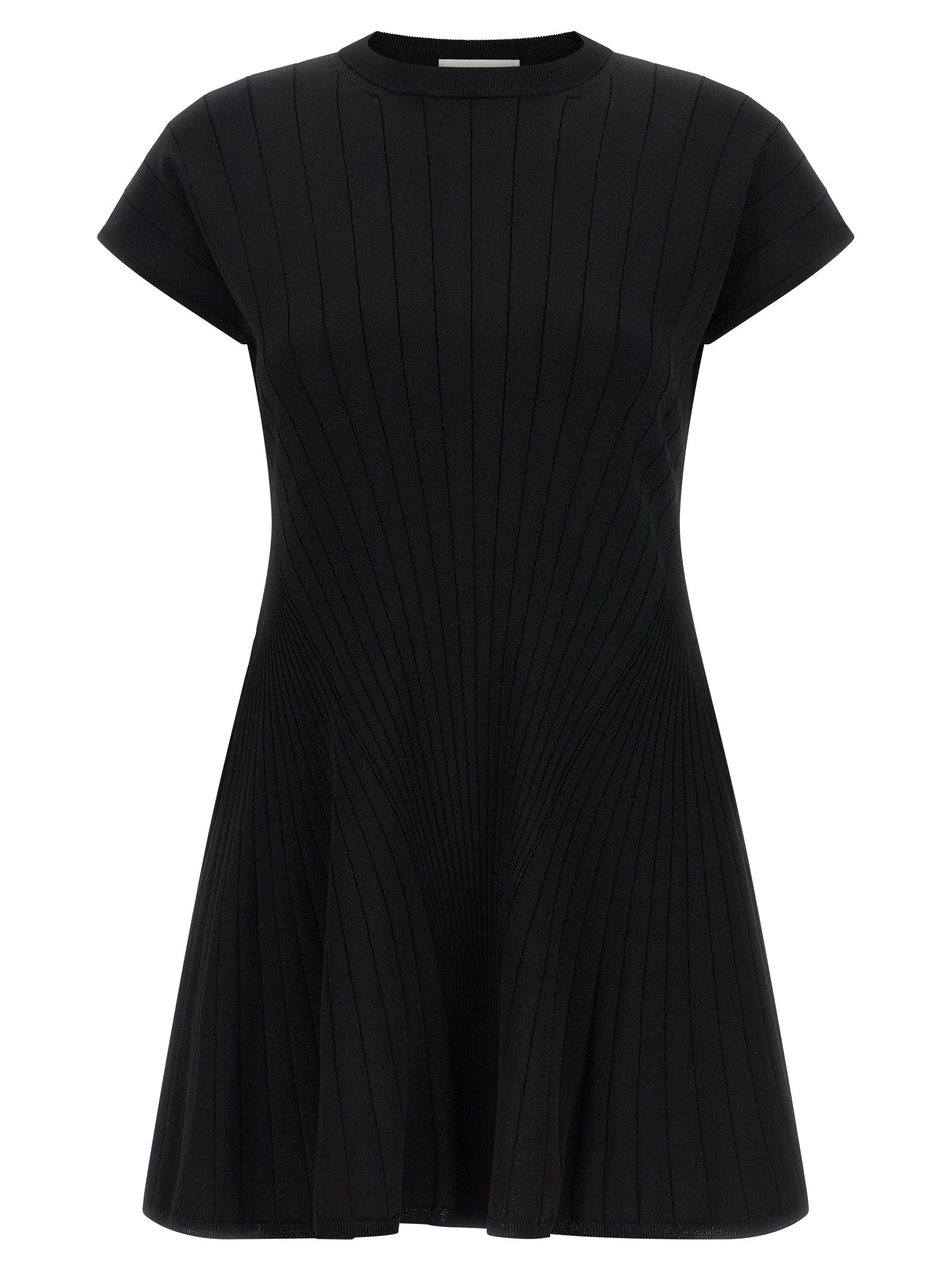 Sportmax Schwarzes Viskose-Kurzkleid