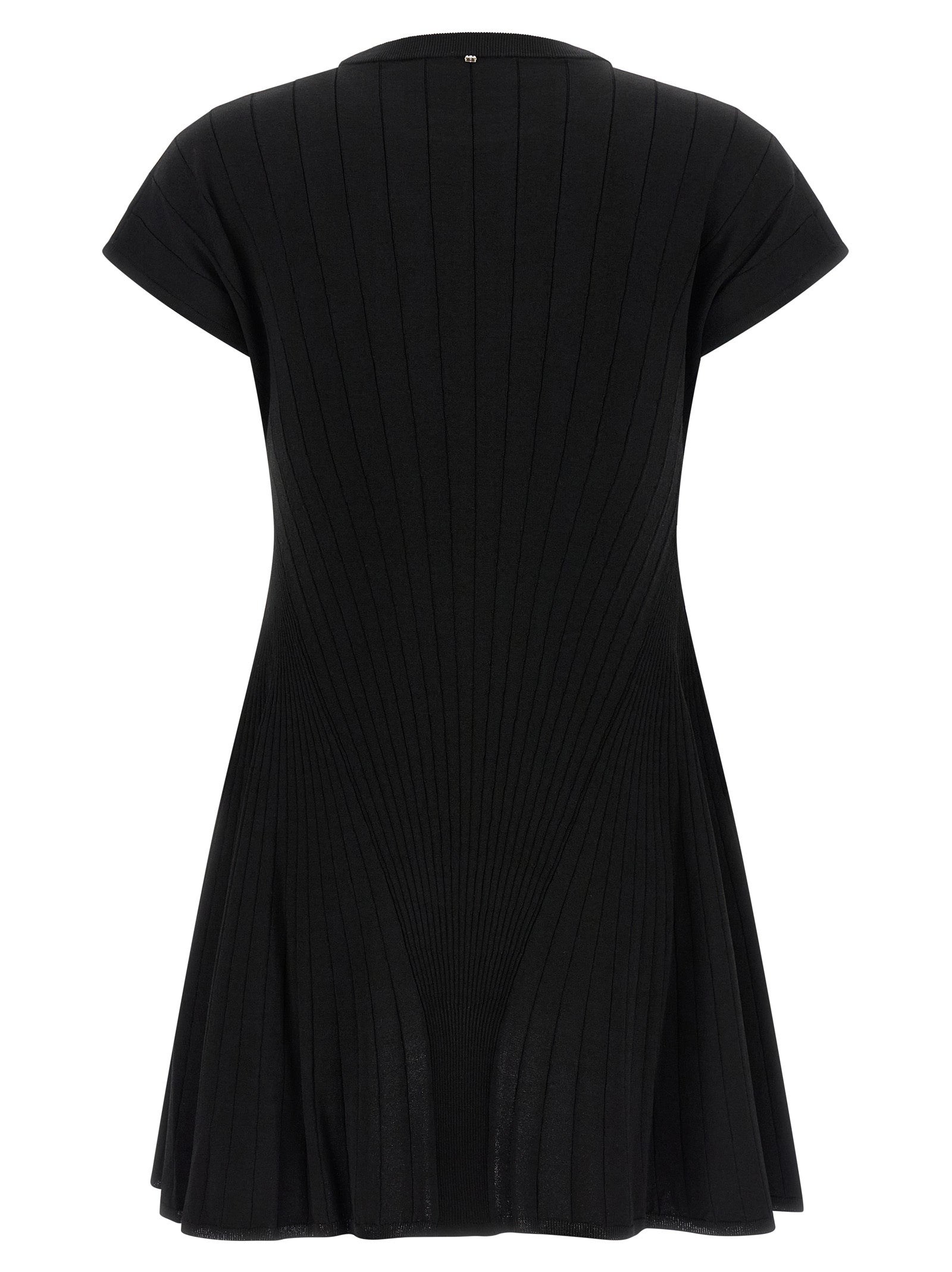 Sportmax Schwarzes Viskose-Kurzkleid