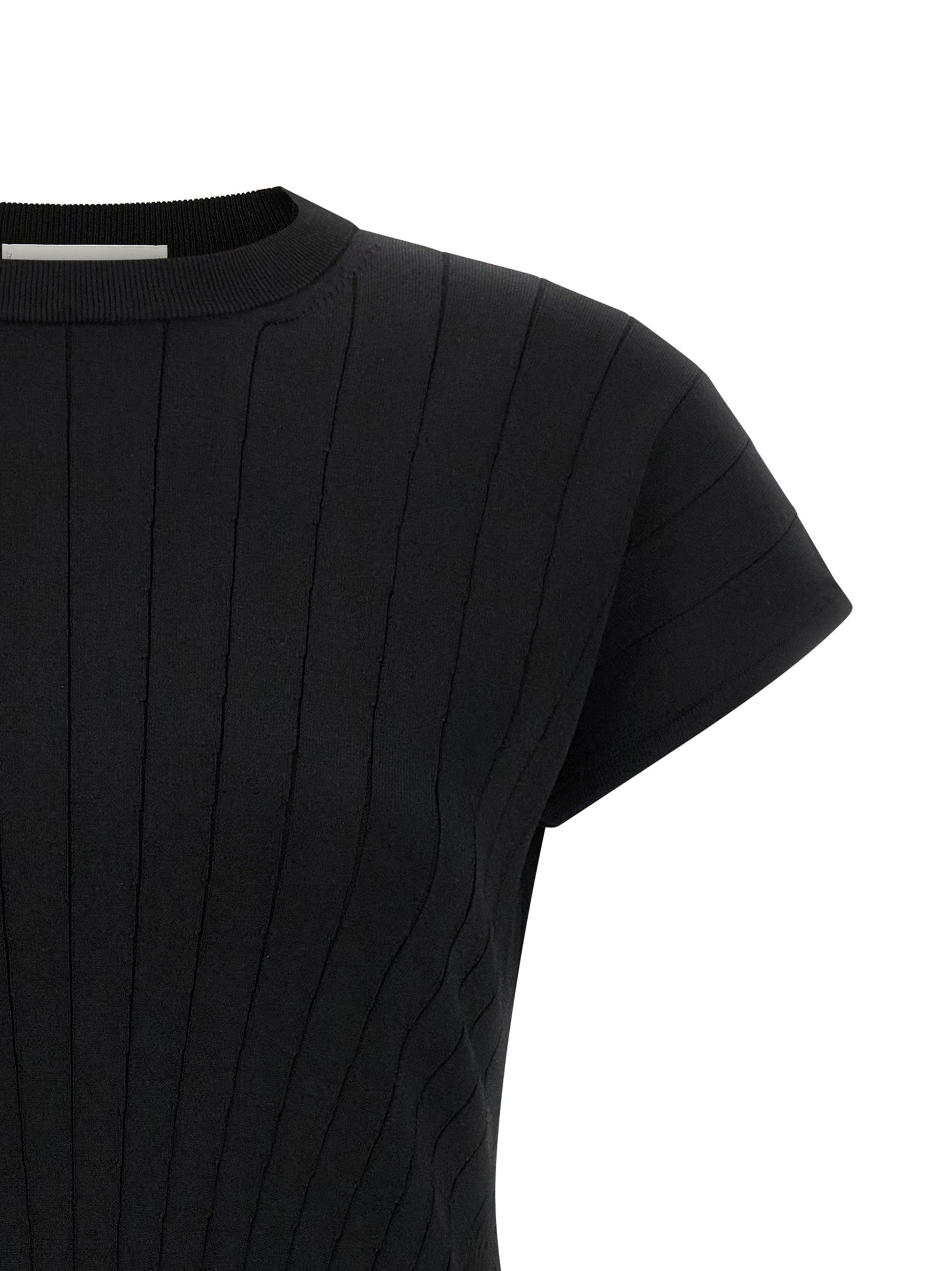 Sportmax Schwarzes Viskose-Kurzkleid