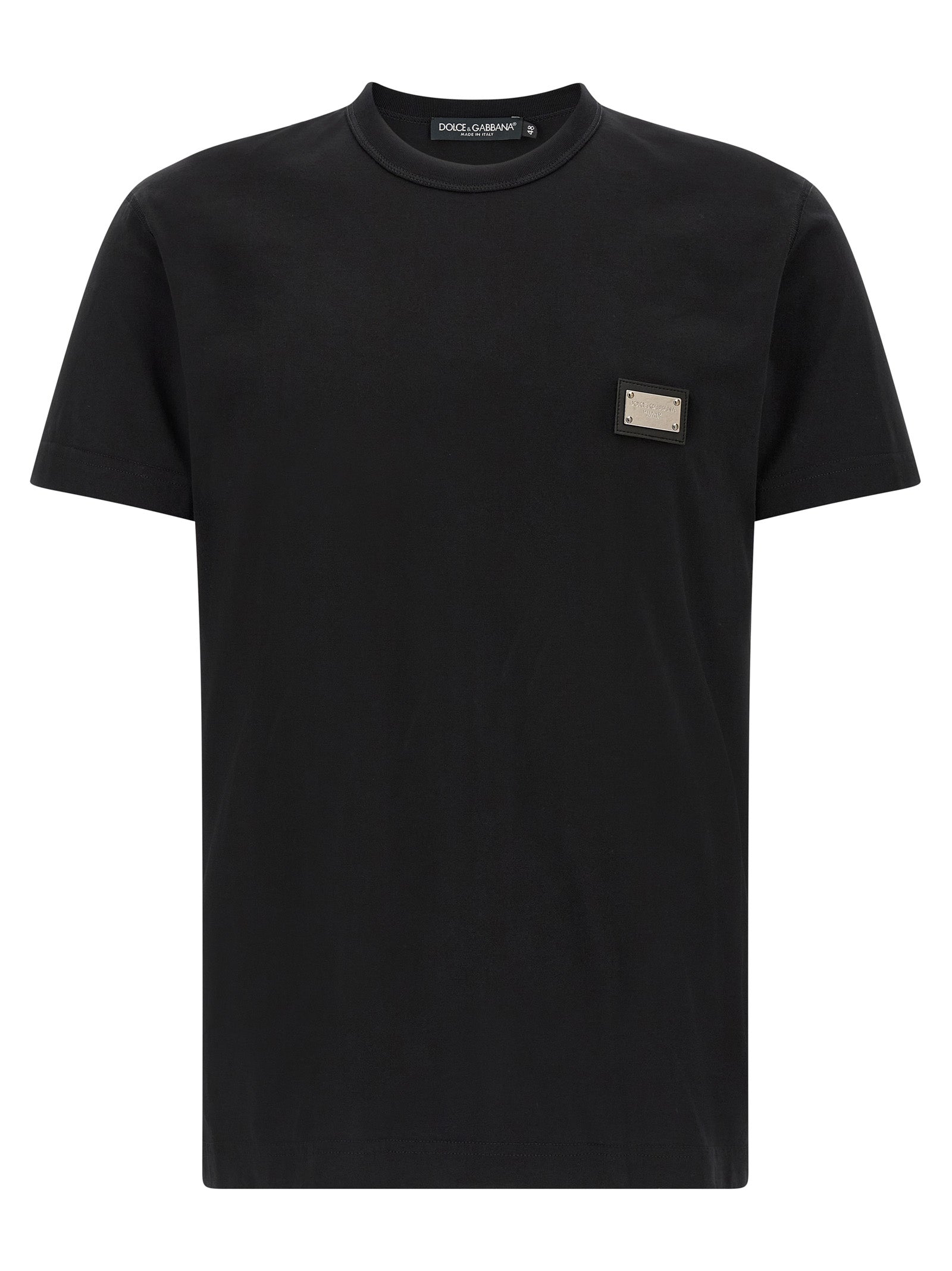 Dolce & Gabbana Schwarzes Baumwoll-T-Shirt