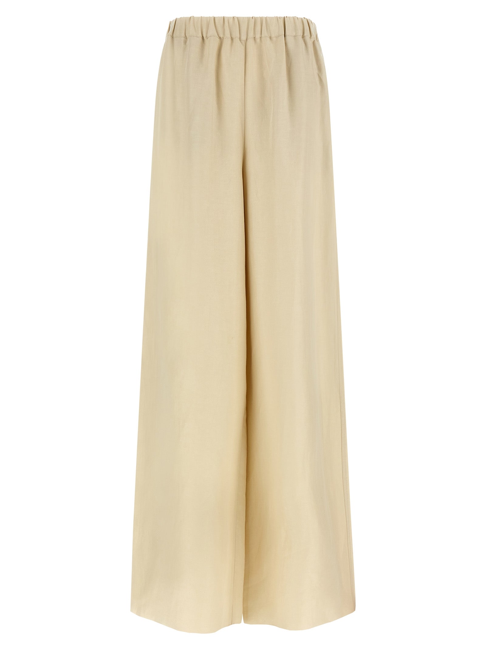 Max Mara Beige Leinen Freizeithose