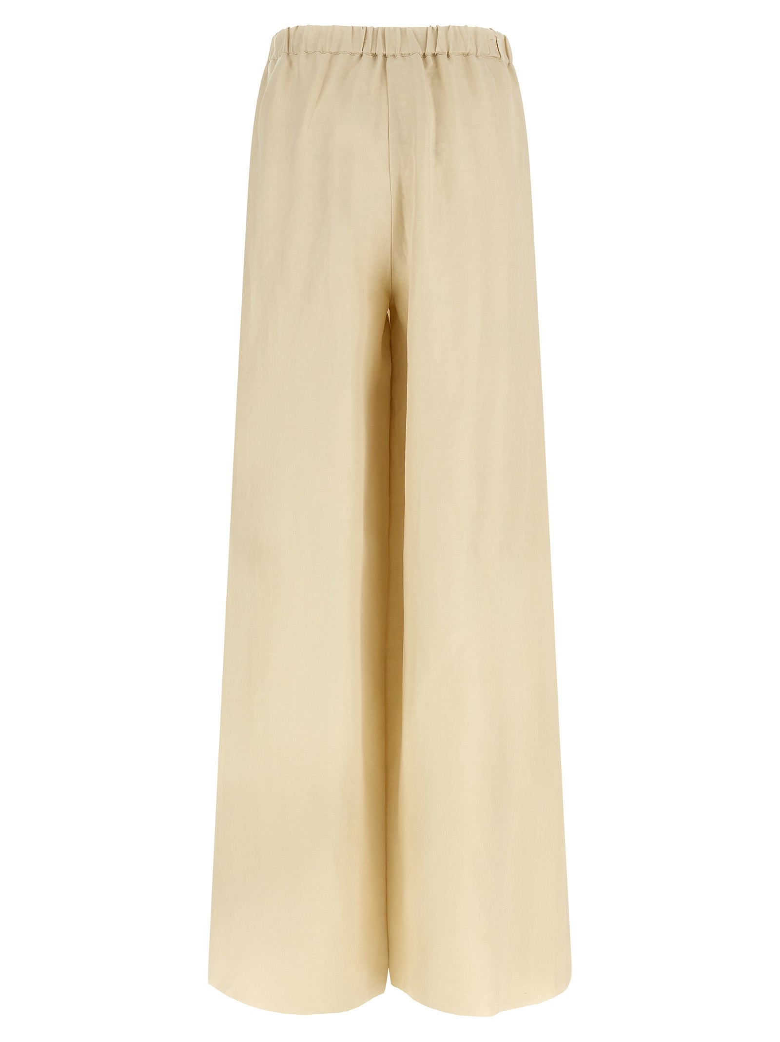 Max Mara Beige Leinen Freizeithose