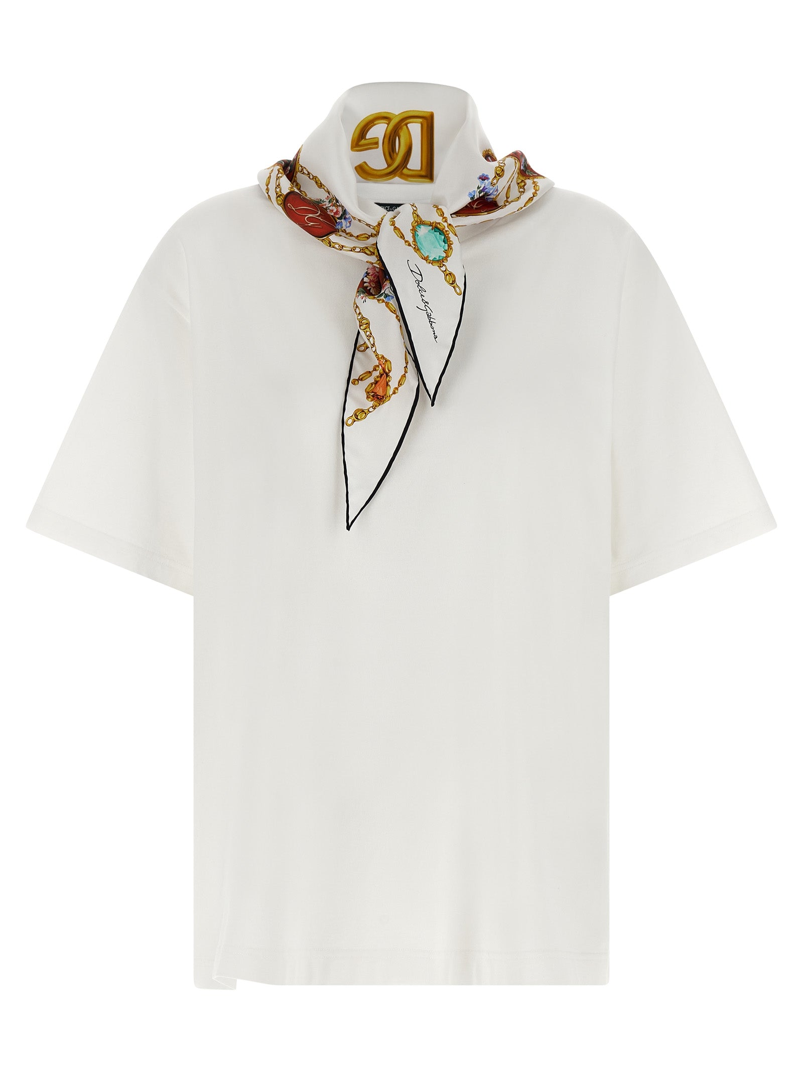 Dolce & Gabbana Weißes Baumwoll-T-Shirt