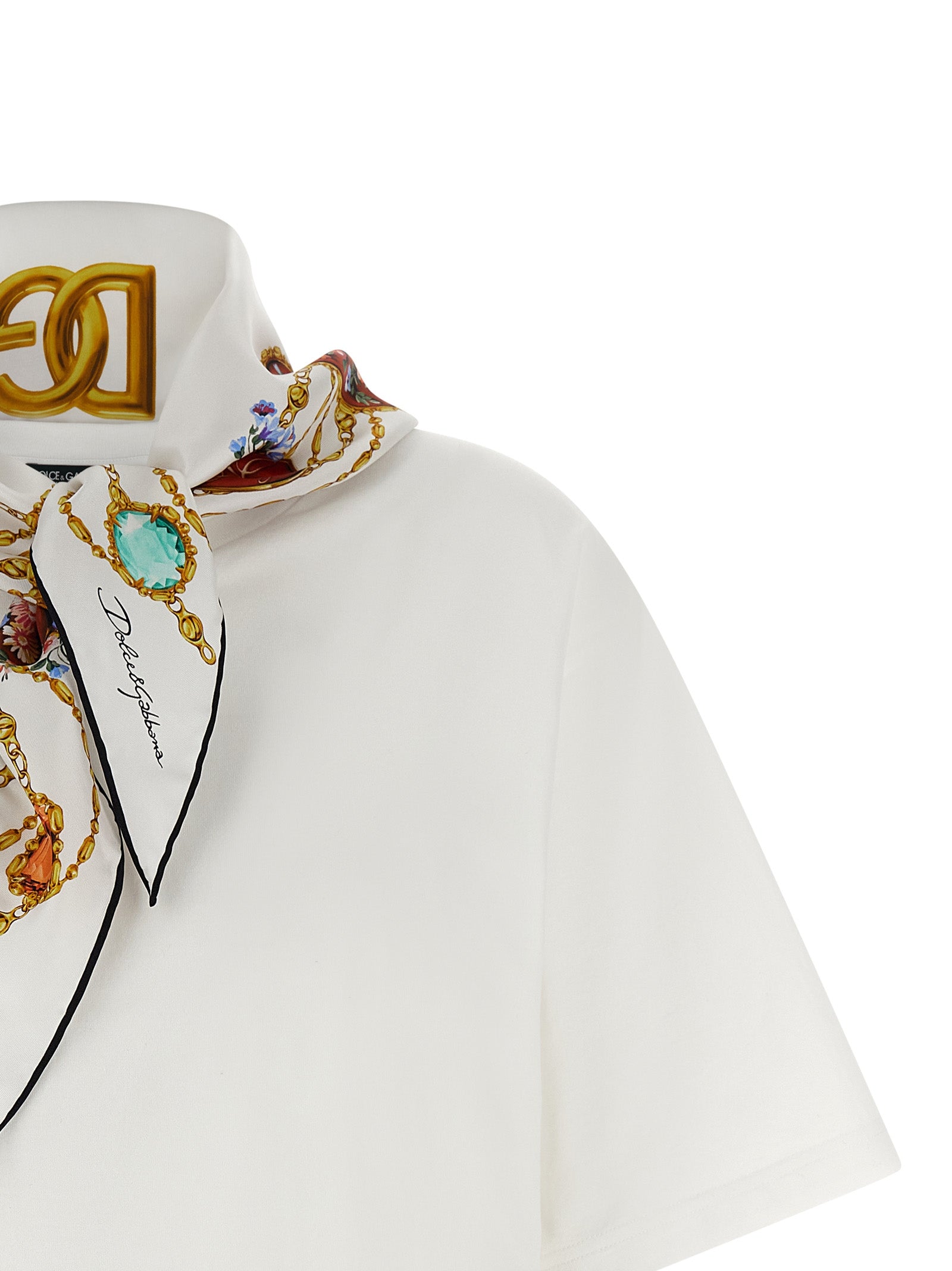 Dolce & Gabbana Weißes Baumwoll-T-Shirt