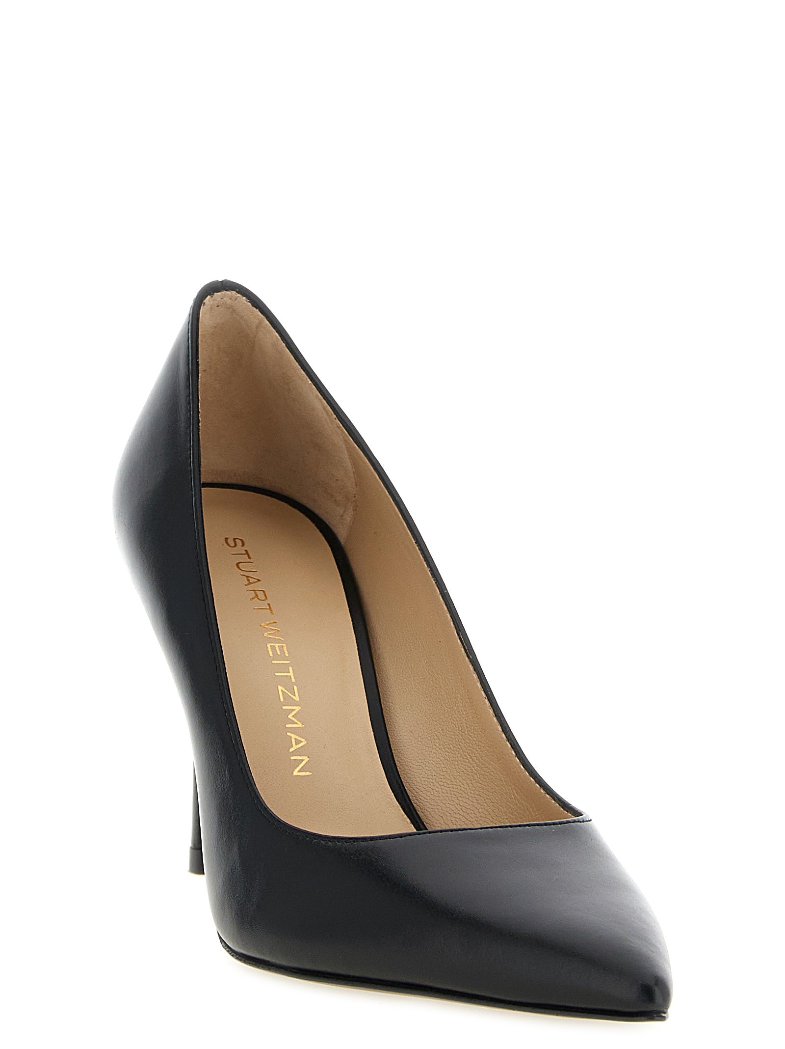 Stuart Weitzman Schwarze Pumps aus Kalbsleder mit hohem Absatz