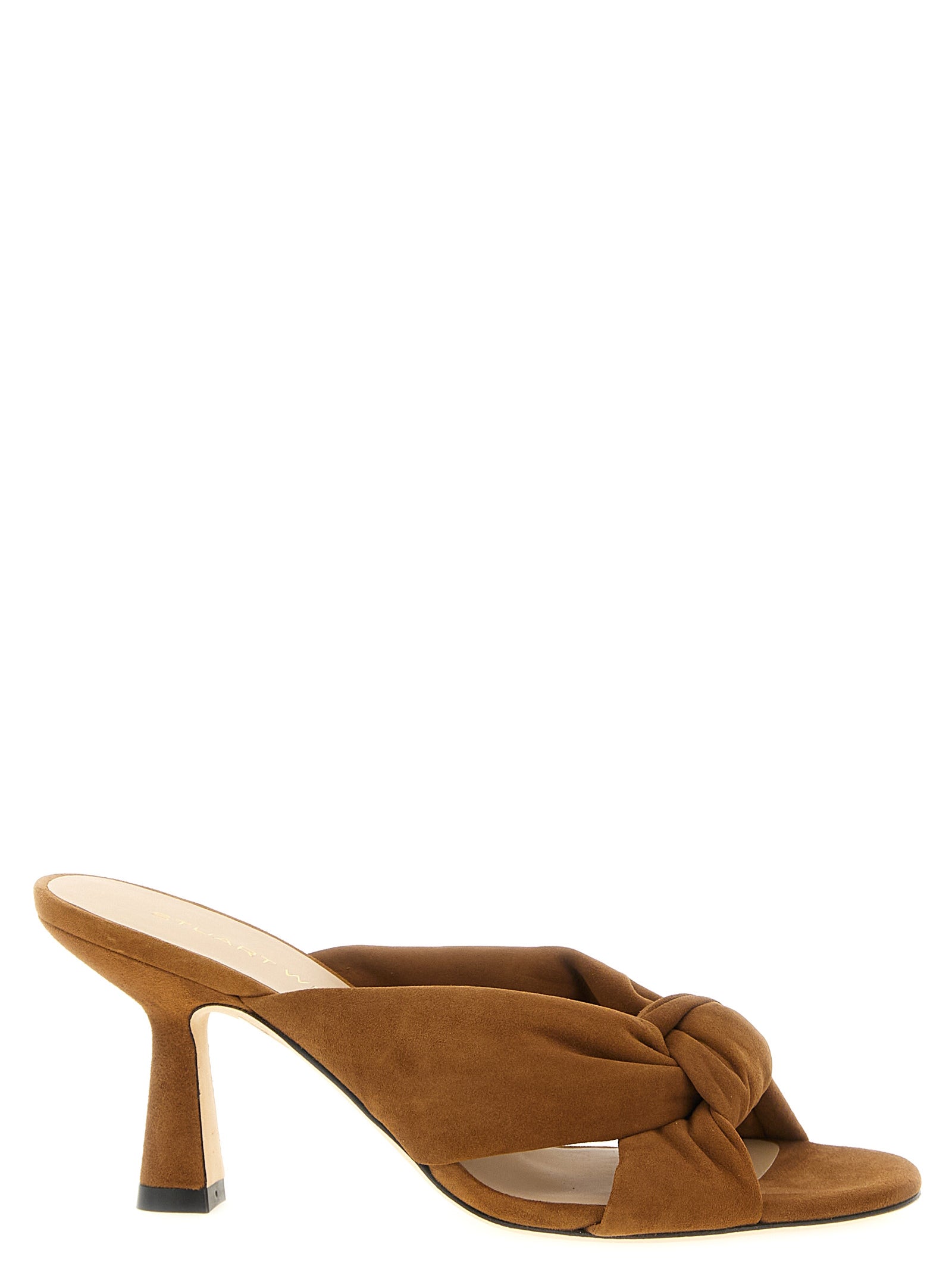 Stuart Weitzman Braune Stiletto-Sandalen aus Polyethylen