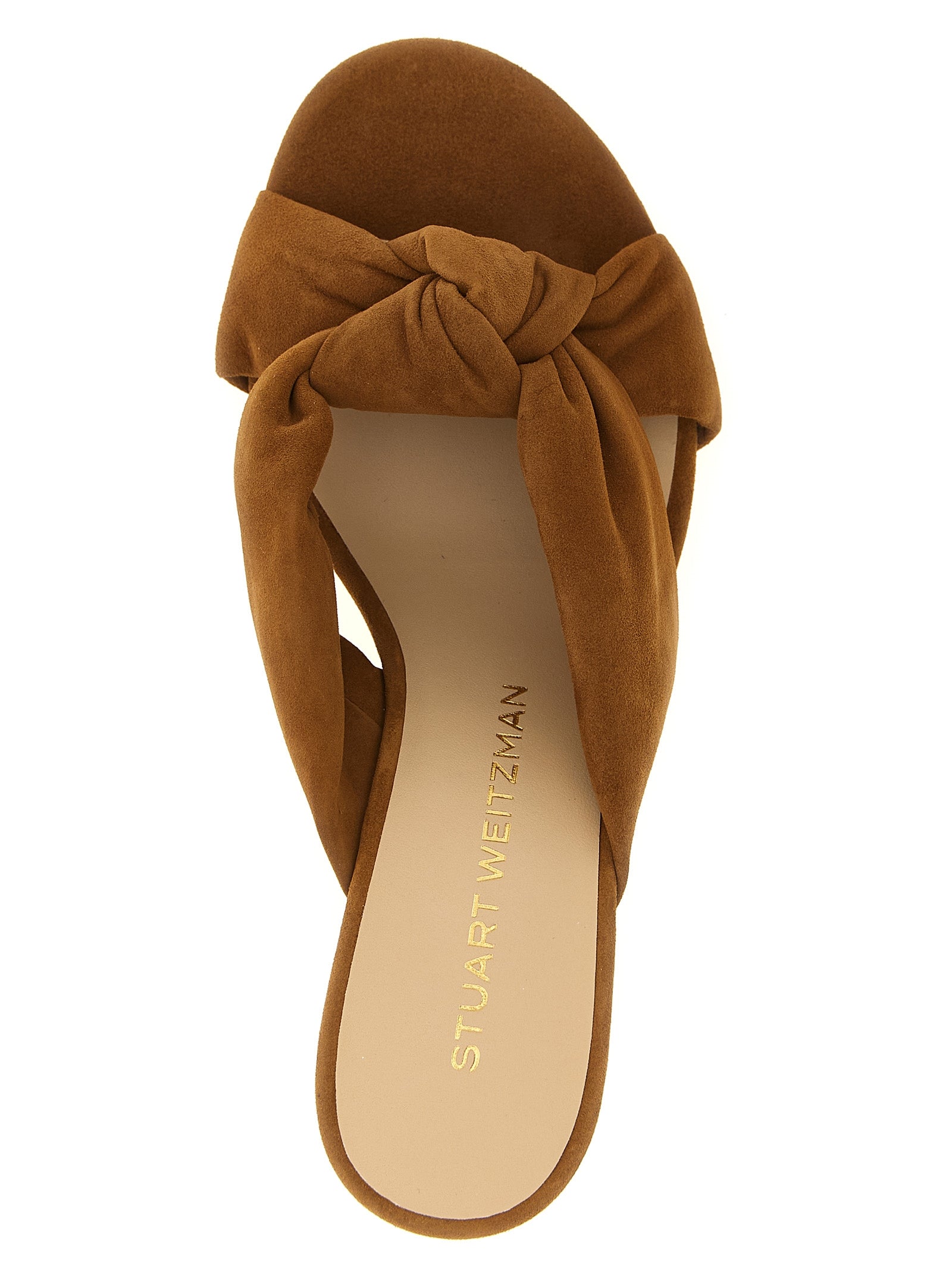 Stuart Weitzman Braune Stiletto-Sandalen aus Polyethylen