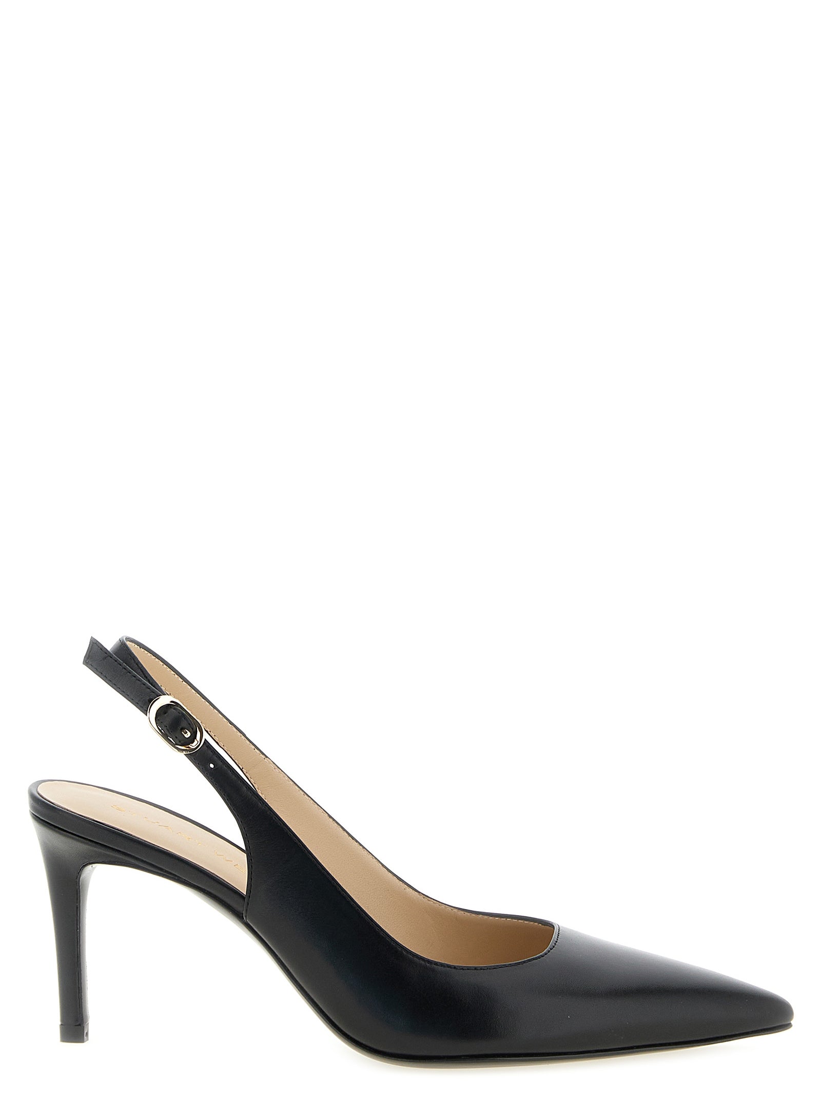 Stuart Weitzman Schwarze Pumps aus Kalbsleder mit mittlerem Absatz