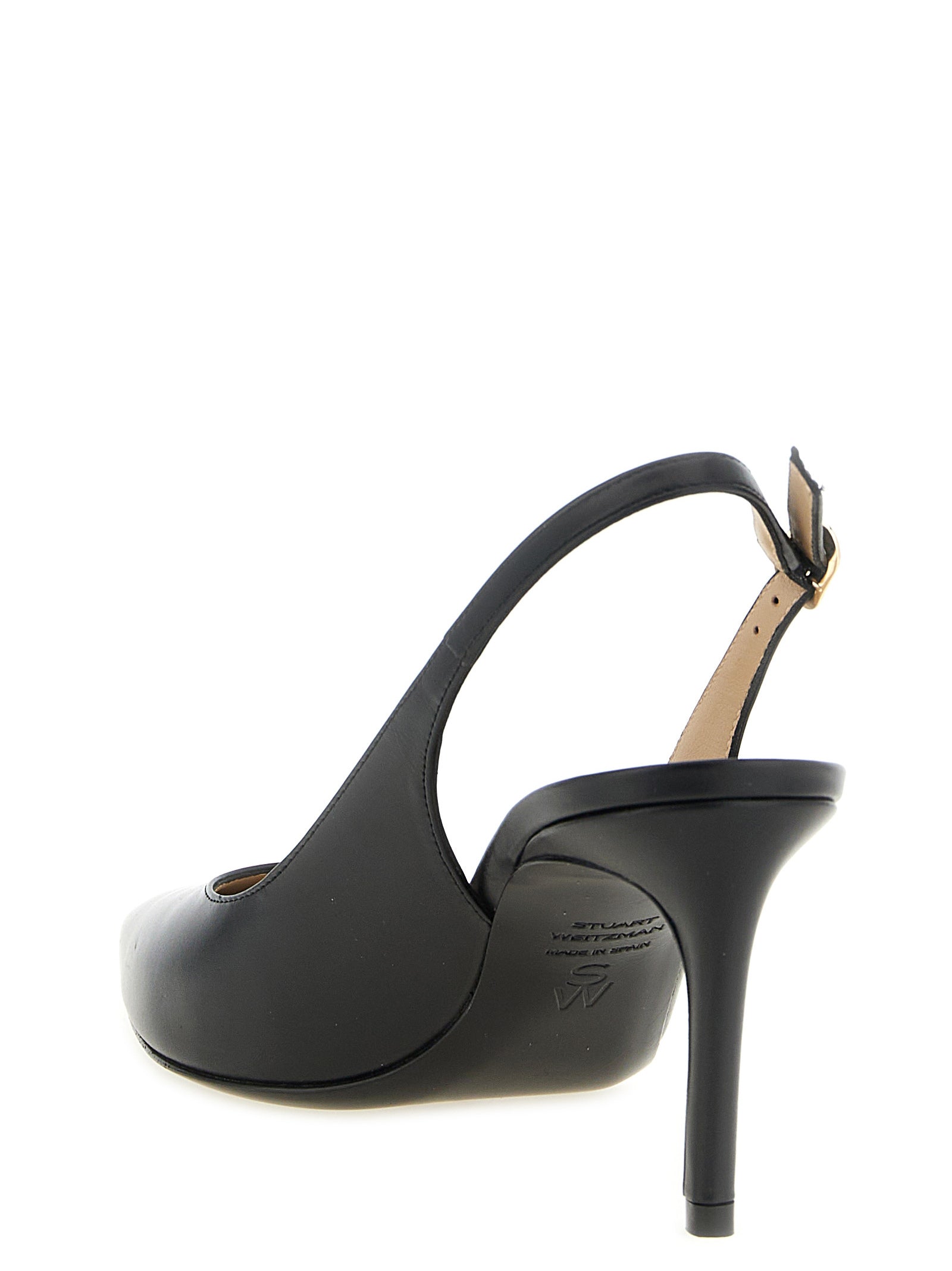 Stuart Weitzman Schwarze Pumps aus Kalbsleder mit mittlerem Absatz