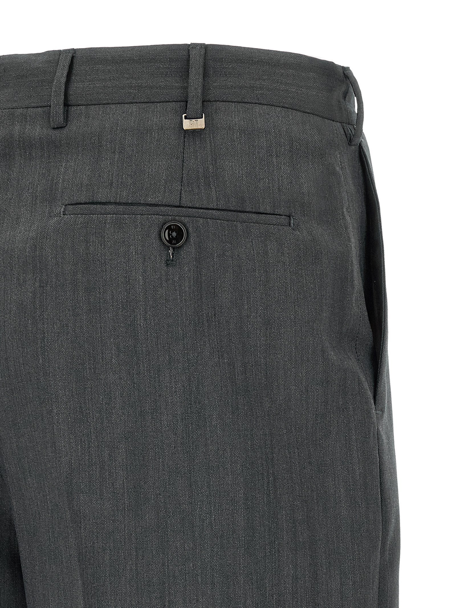 PT Torino Graue Hose aus reiner Schurwolle
