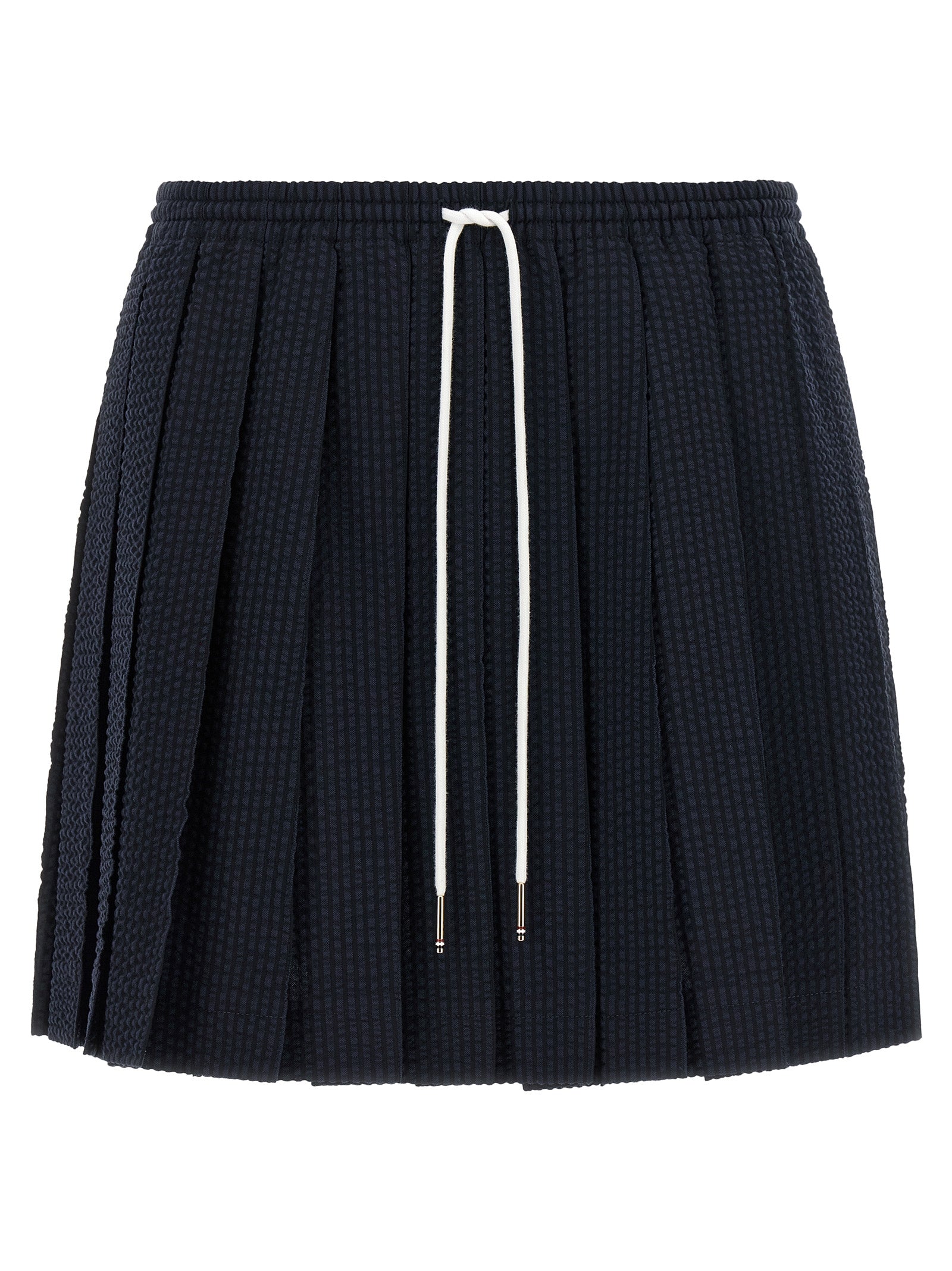 Thom Browne Blaue Woll-Maxirock