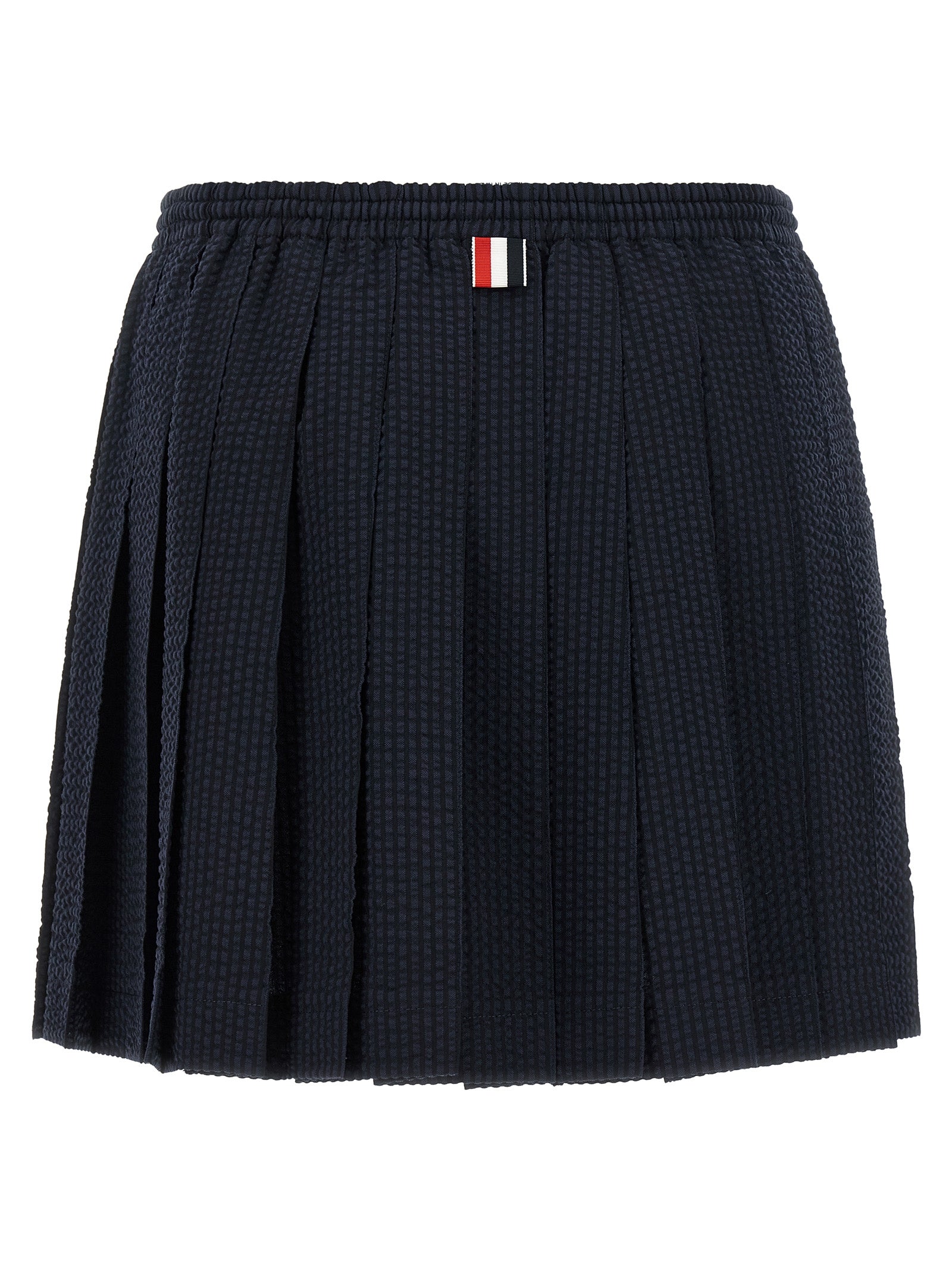 Thom Browne Blaue Woll-Maxirock