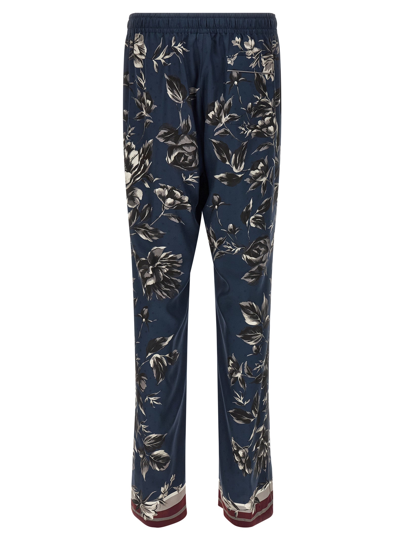 Dolce & Gabbana Blaue Seidenhose für die Freizeit