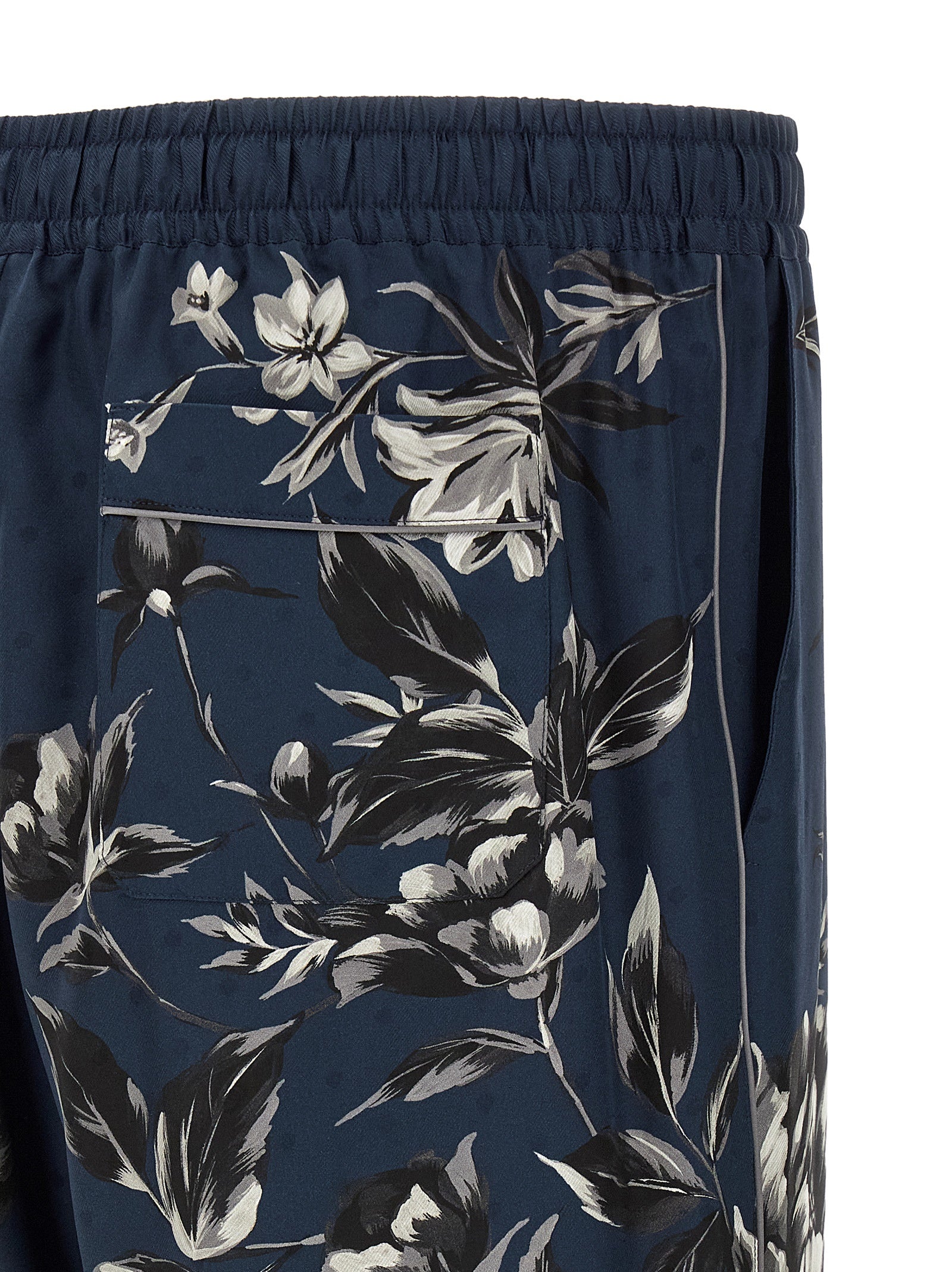 Dolce & Gabbana Blaue Seidenhose für die Freizeit