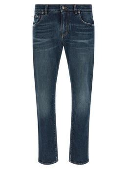 Dolce & Gabbana Blaue Baumwolljeans Denim
