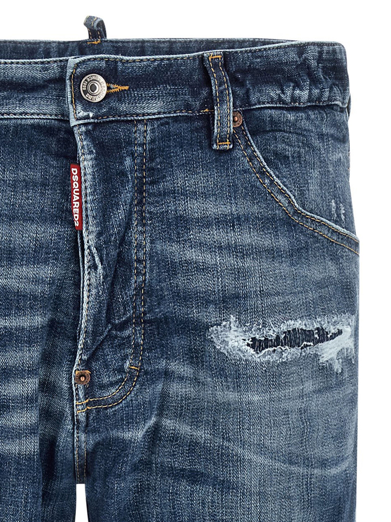 Dsquared² Blaue Baumwoll-Jeans im Slim Fit