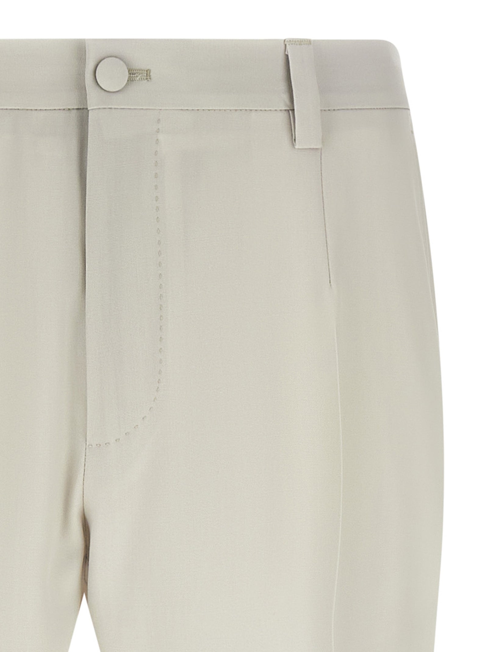 Dolce & Gabbana Beige Virgin Wool Anzughose