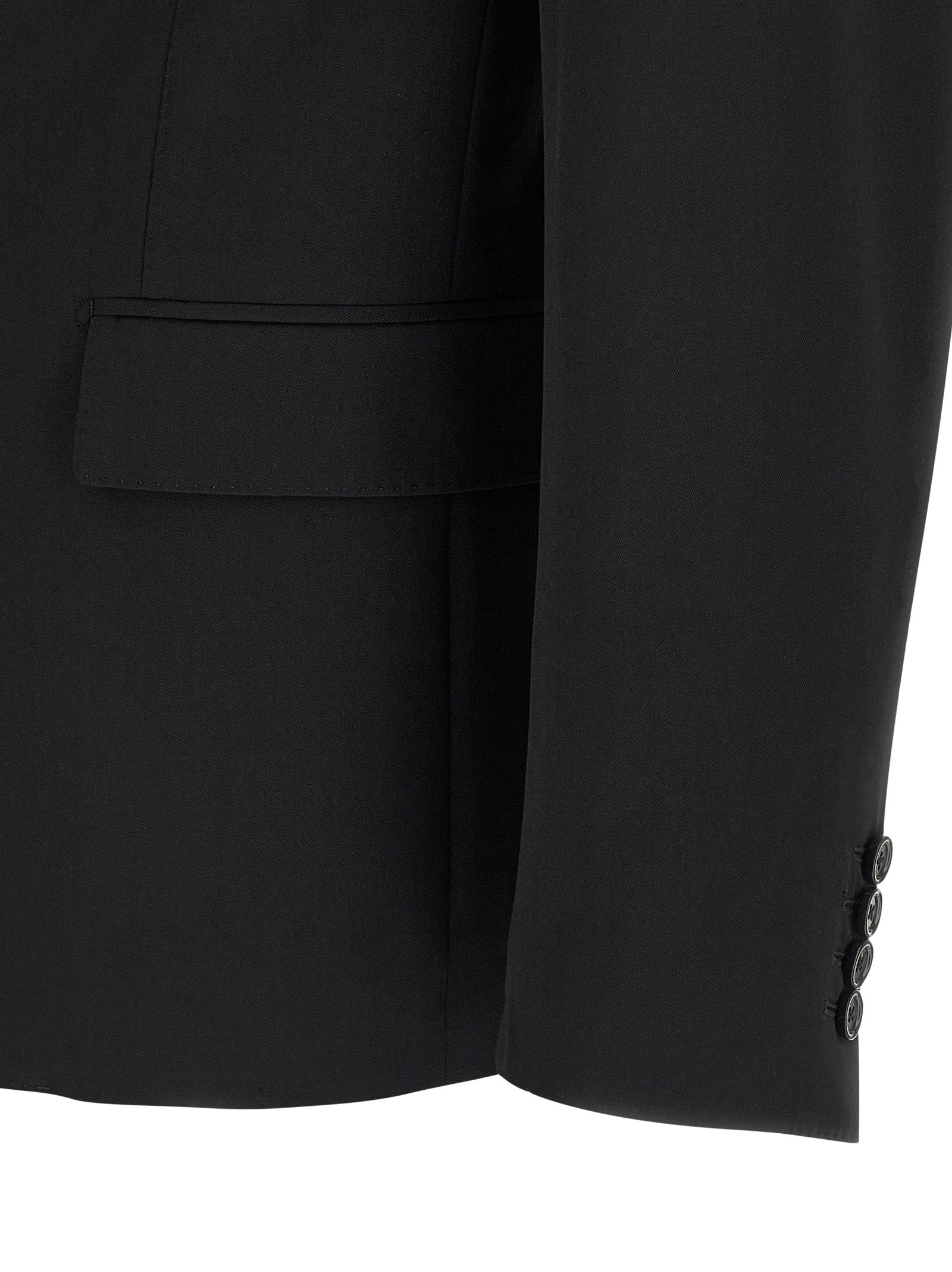 Dolce & Gabbana Schwarzer Blazer aus reiner Schurwolle