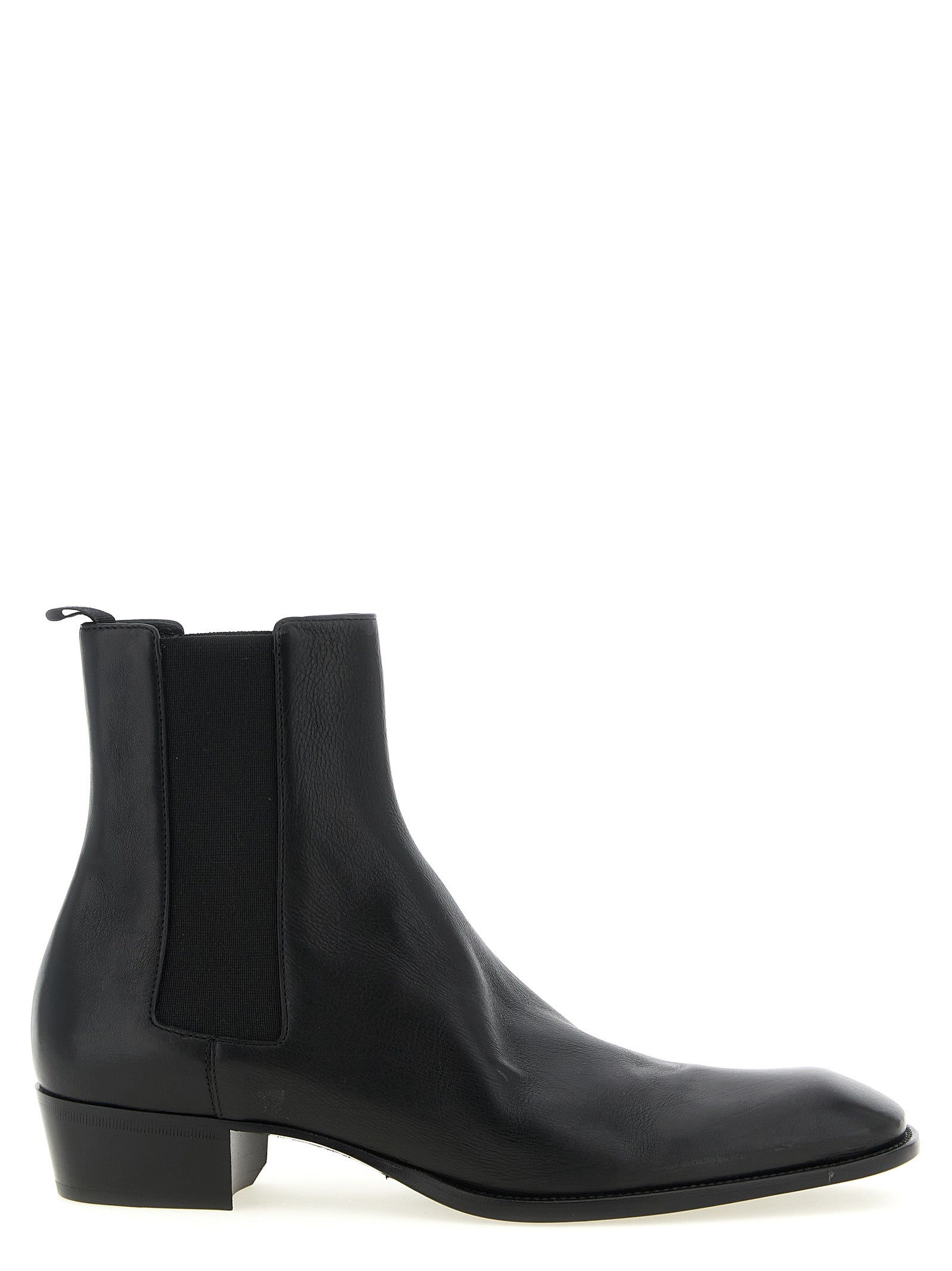 Saint Laurent Schwarze Chelsea Boots aus Kalbsleder