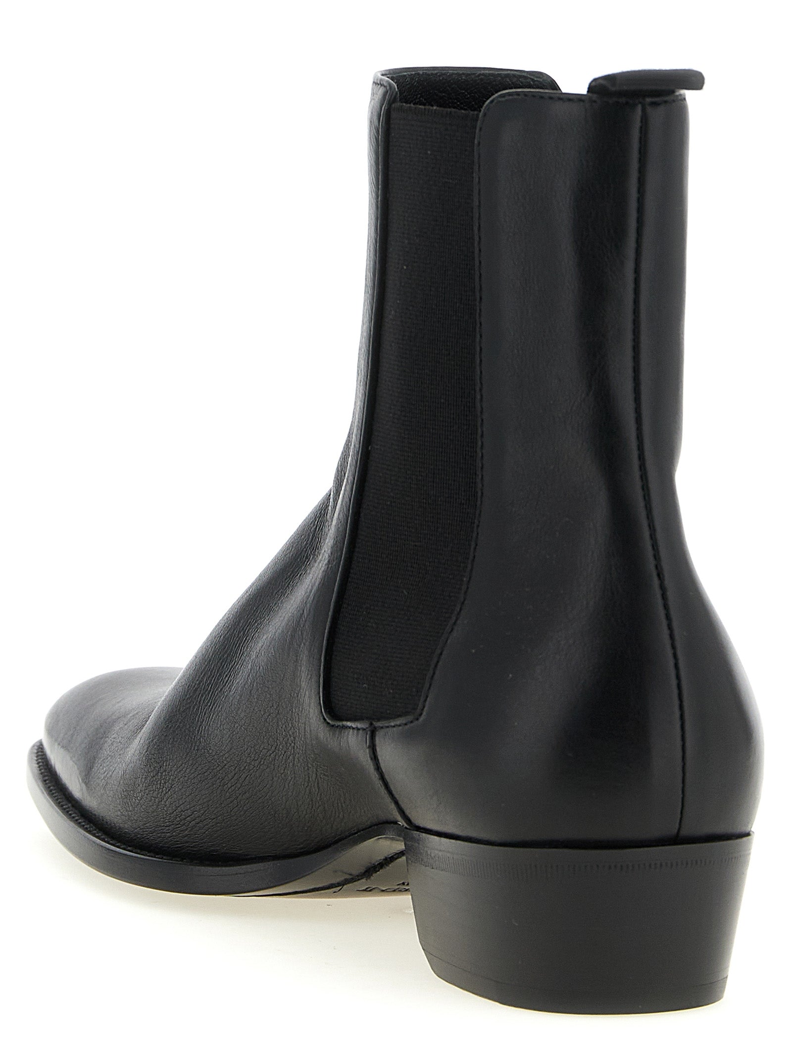 Saint Laurent Schwarze Chelsea Boots aus Kalbsleder
