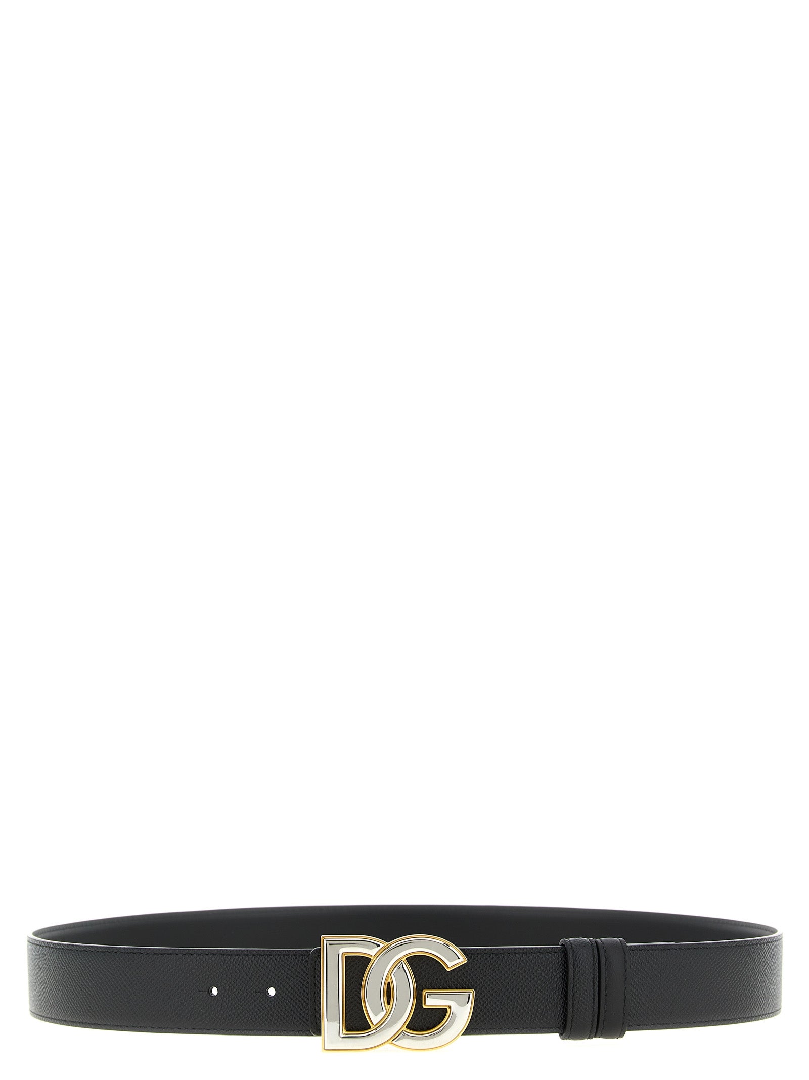 Dolce & Gabbana Schwarzer Kalbsleder Gürtel Regular
