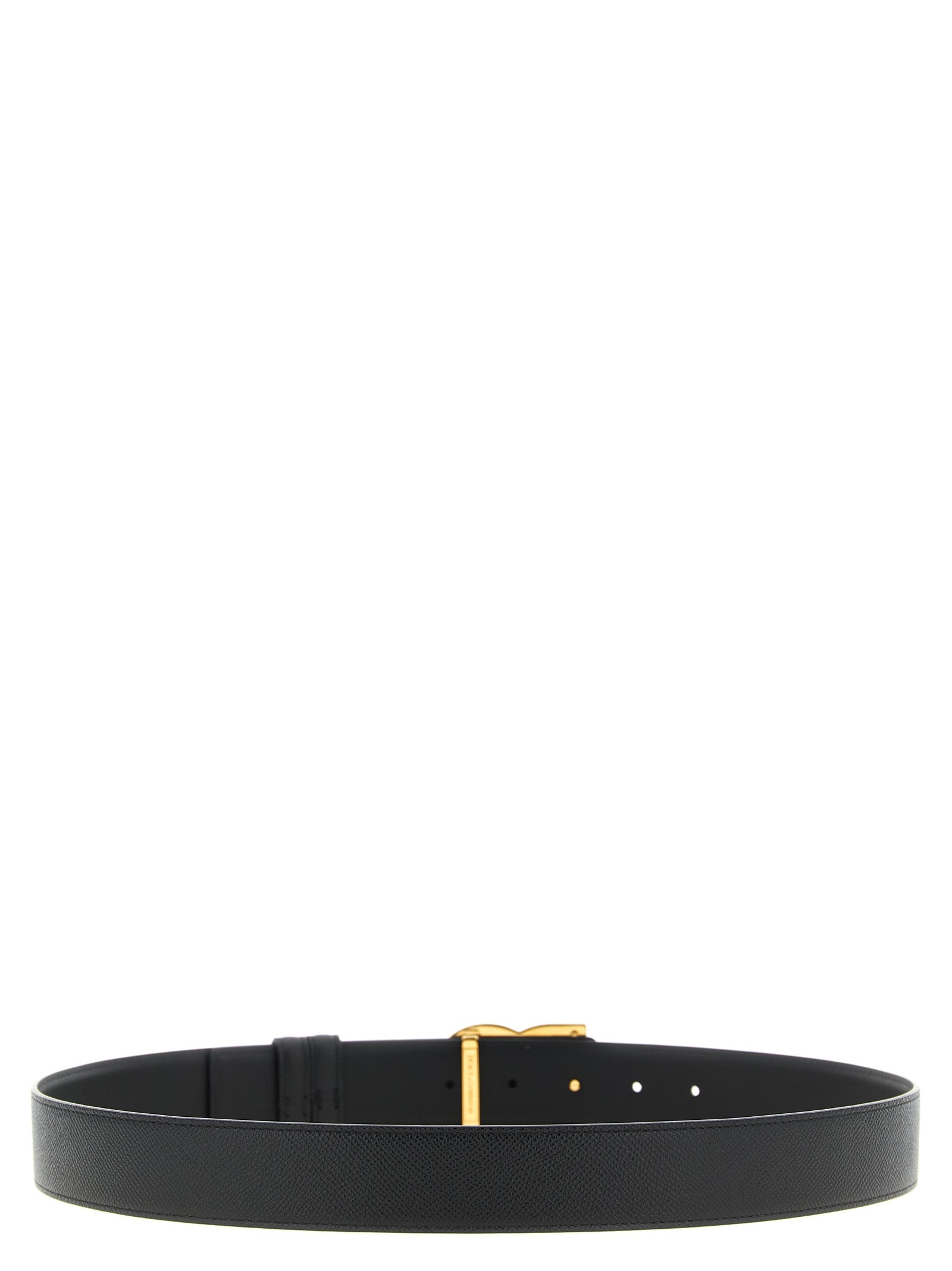 Dolce & Gabbana Schwarzer Kalbsleder Gürtel Regular