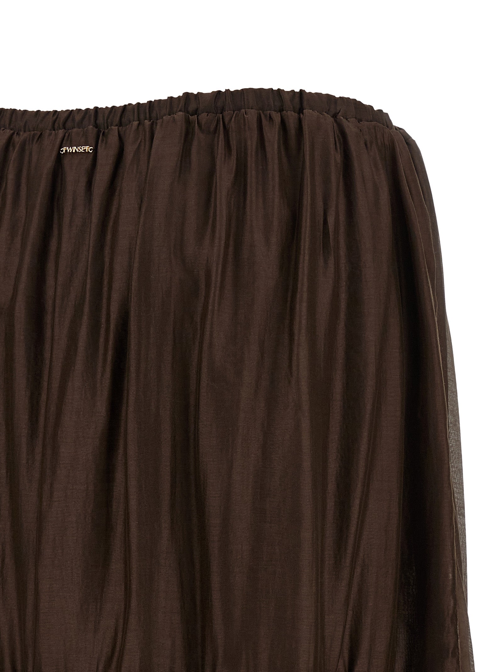 Twinset Brauner Minirock aus Lycra