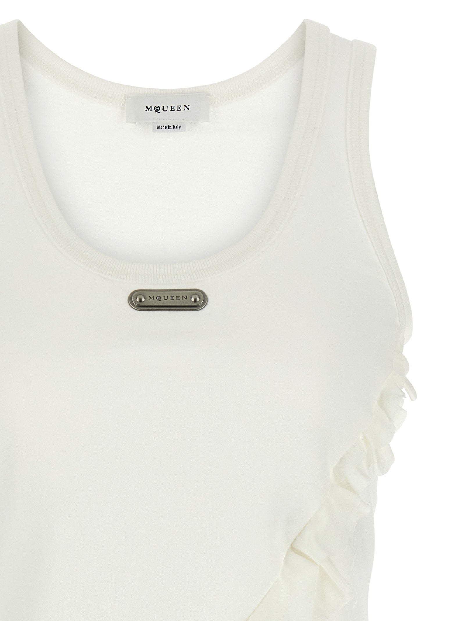 Alexander McQueen Weiße Baumwoll-Tanktops