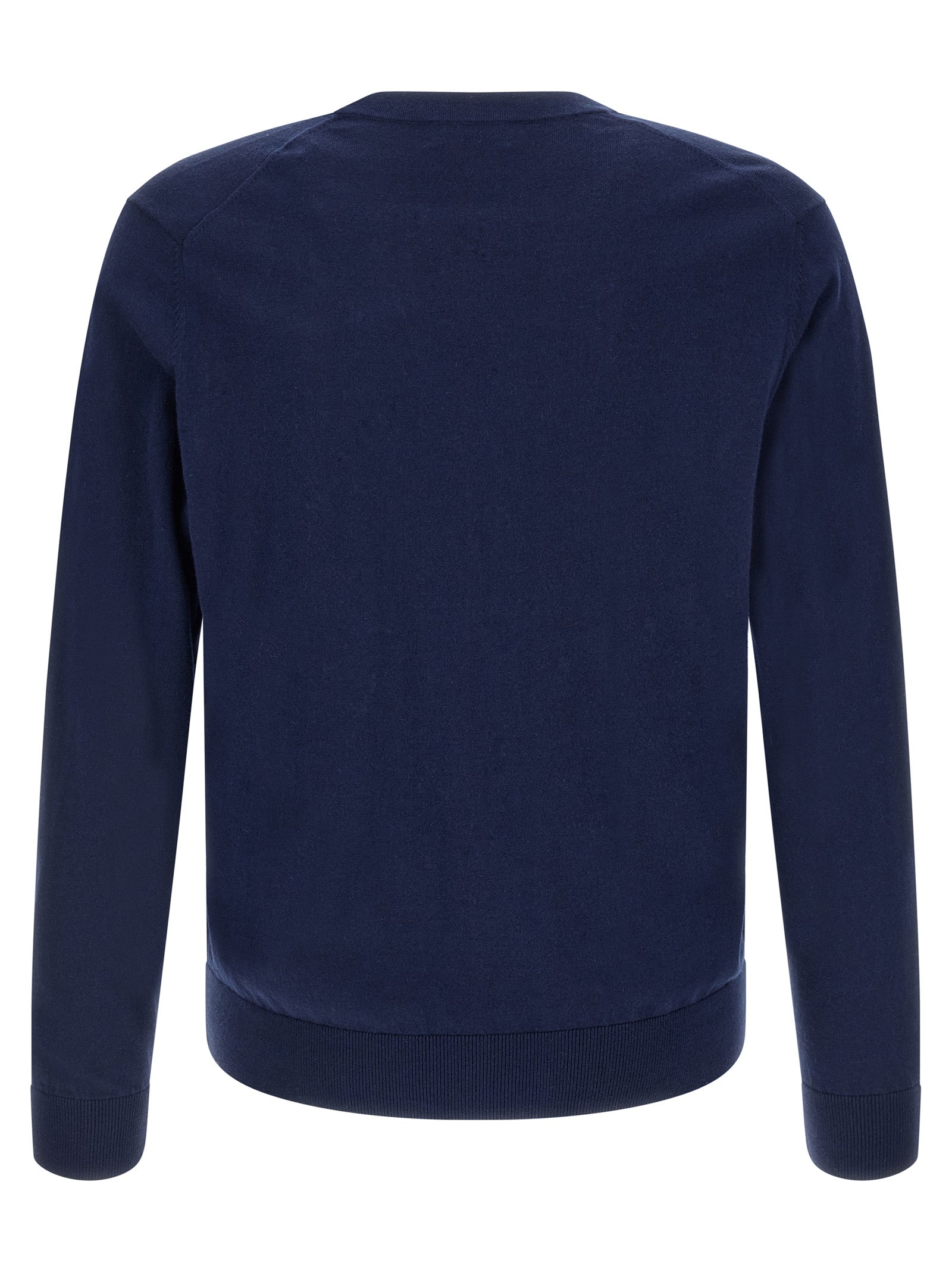 Ballantyne Blauer Baumwollcardigan